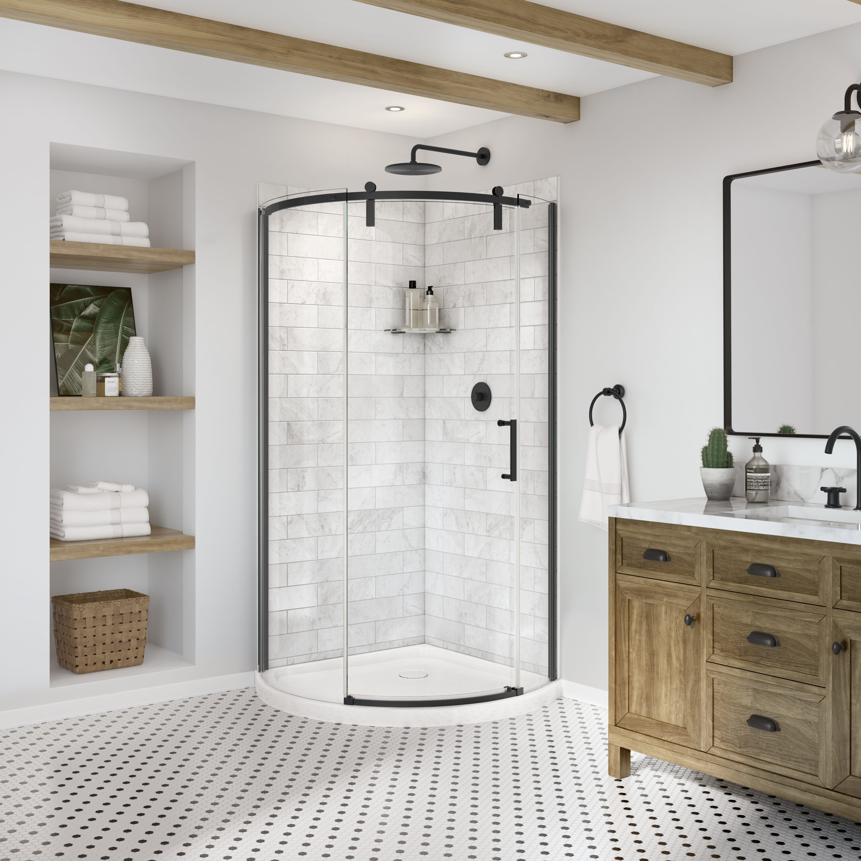 MAAX White Shower Corner Wall Panel in the Shower Walls u0026 Surrounds  department at Lowes.com