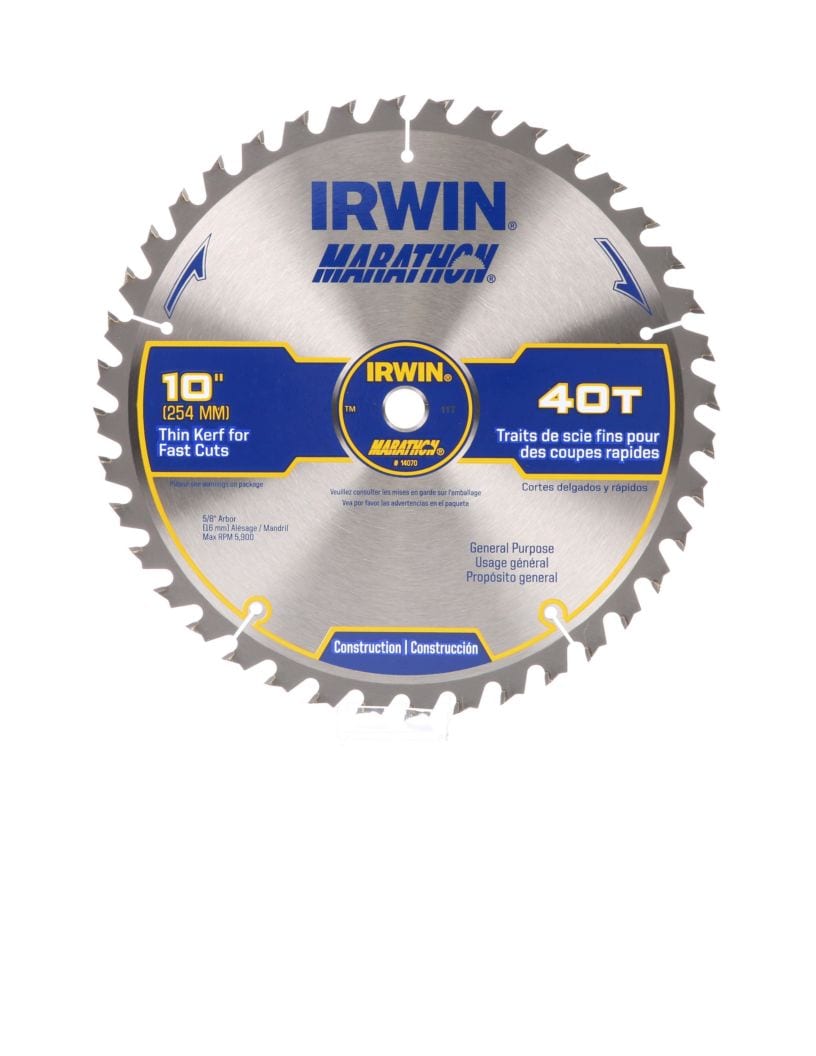 80 Teeth Irwin 11270 Combination Circular Saw Blade 10 In Dia X 1.6 Mm T 5/8 