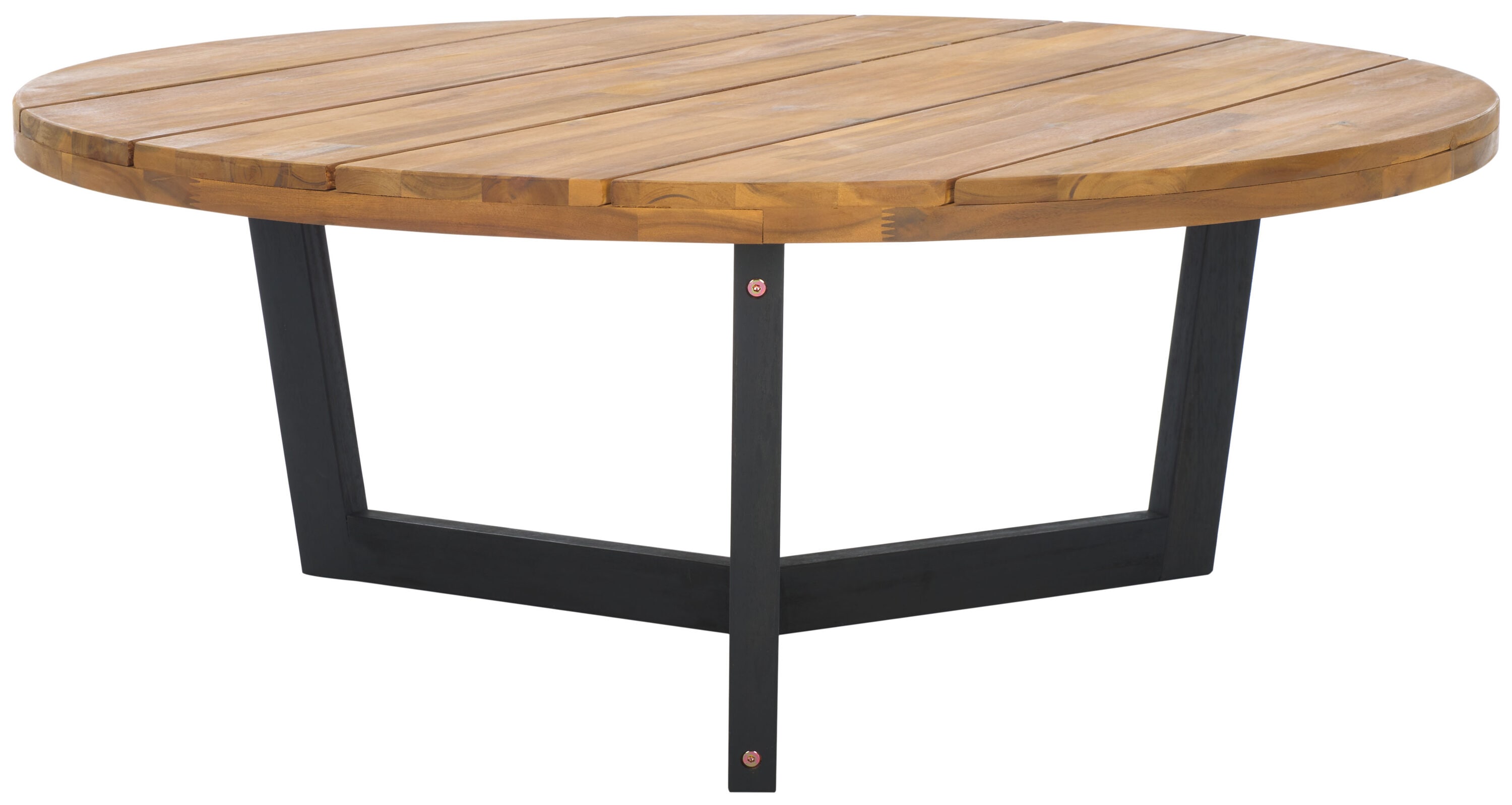 Safavieh PAT7319B Leo Round Outdoor Coffee Table 39.4-in W x 39.4-in L