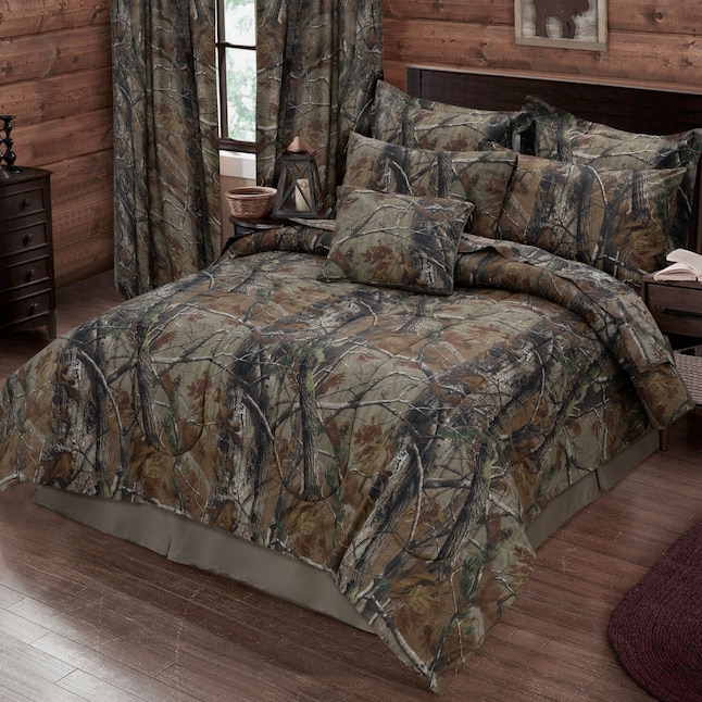 Camo Twin Comforter Set, Grey Camouflage Bedding Set
