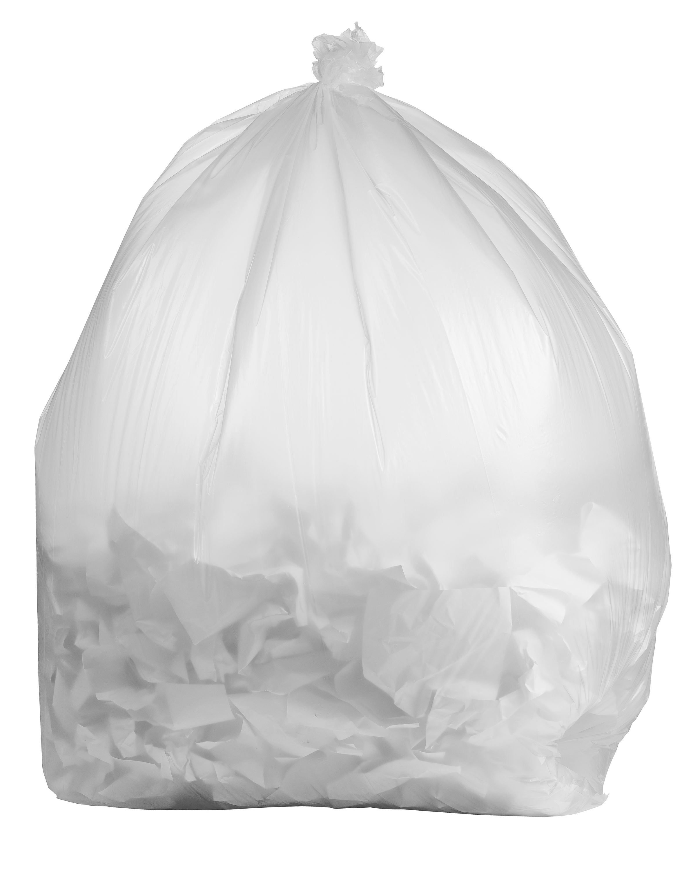 PlasticMill 50-Pack 55-Gallons Clear Outdoor Plastic Construction Trash Bag