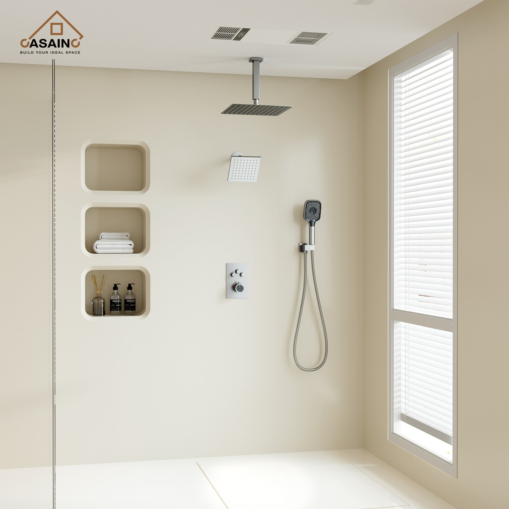 CASAINC CS6222-12BN Showerhead-Bar-Panels - View #2