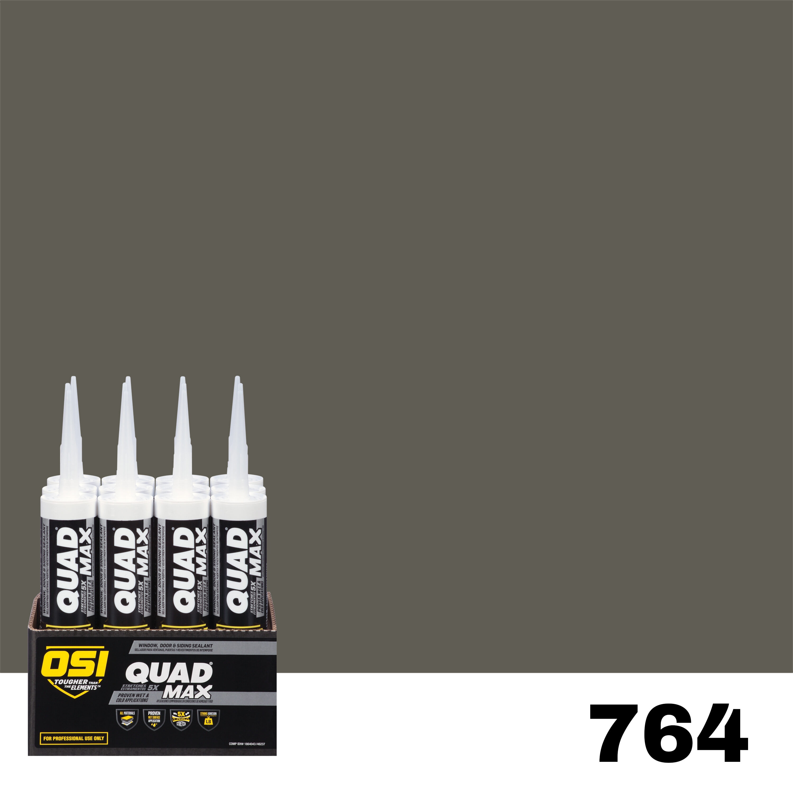OSI 1869710 Quad Max 12 -Pack 9.5-oz Window door Green 764 Paintable Advanced Sealant Caulk