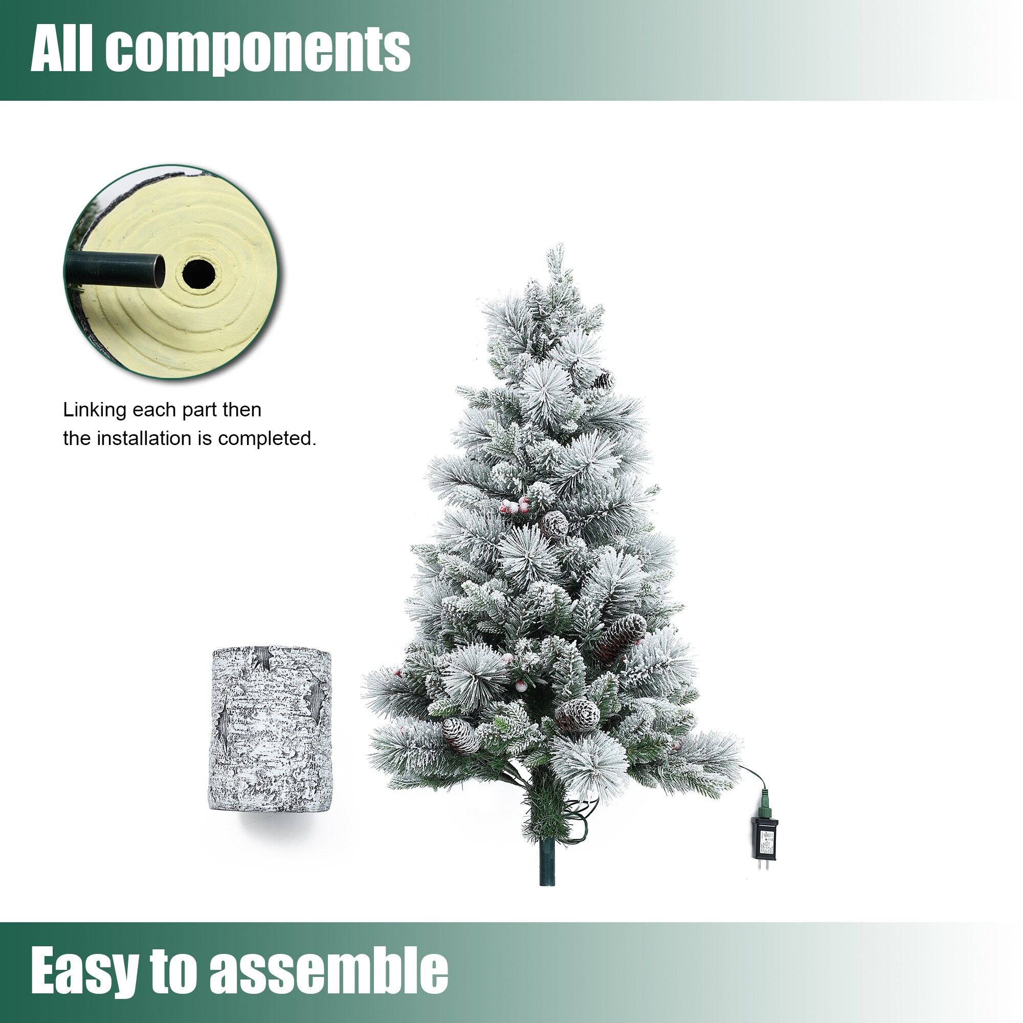 LuxenHome WHAP1804 Artificial-Christmas-Trees - View #10