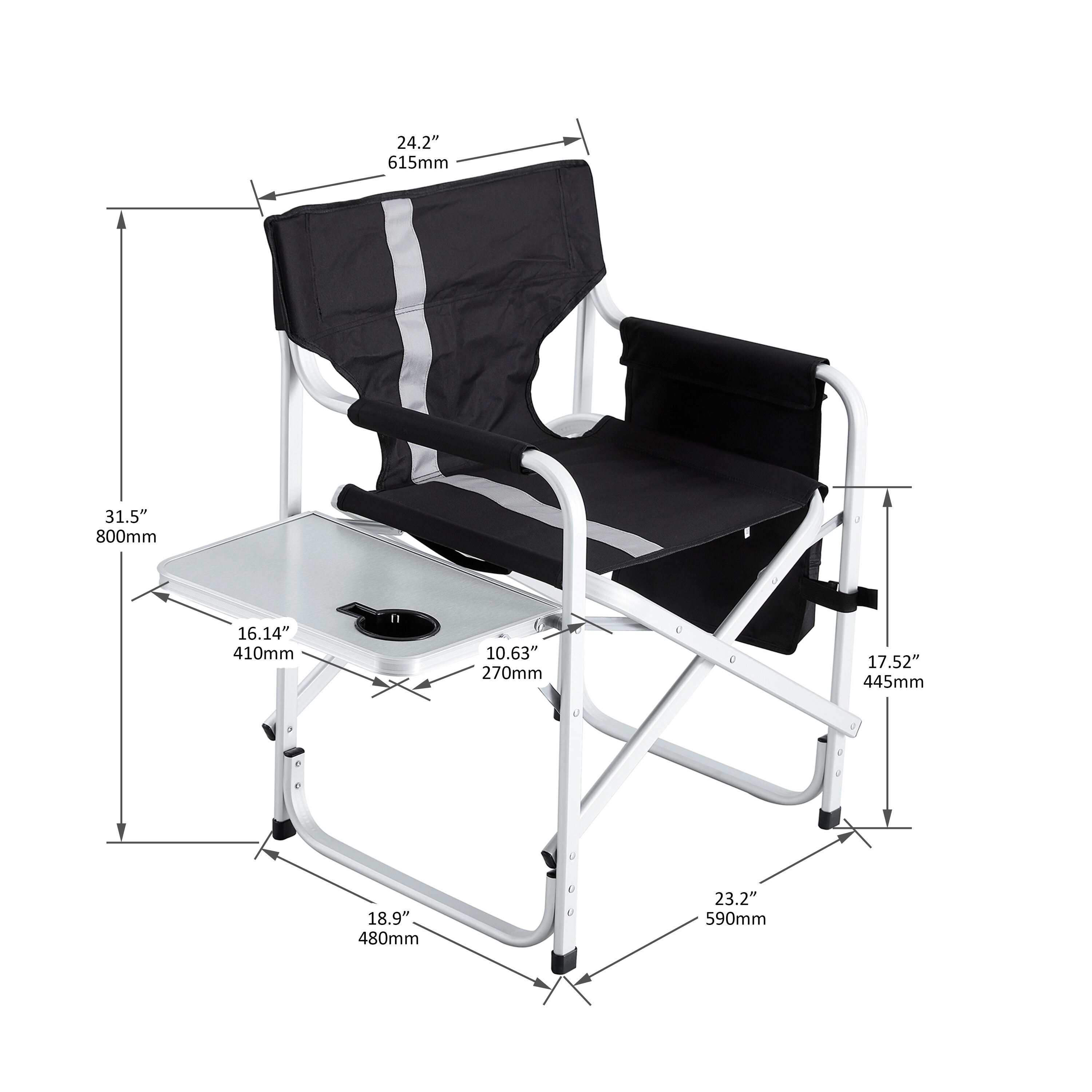 LIVIZA GIG-CC72217BK Beach-Camping-Chairs - View #3