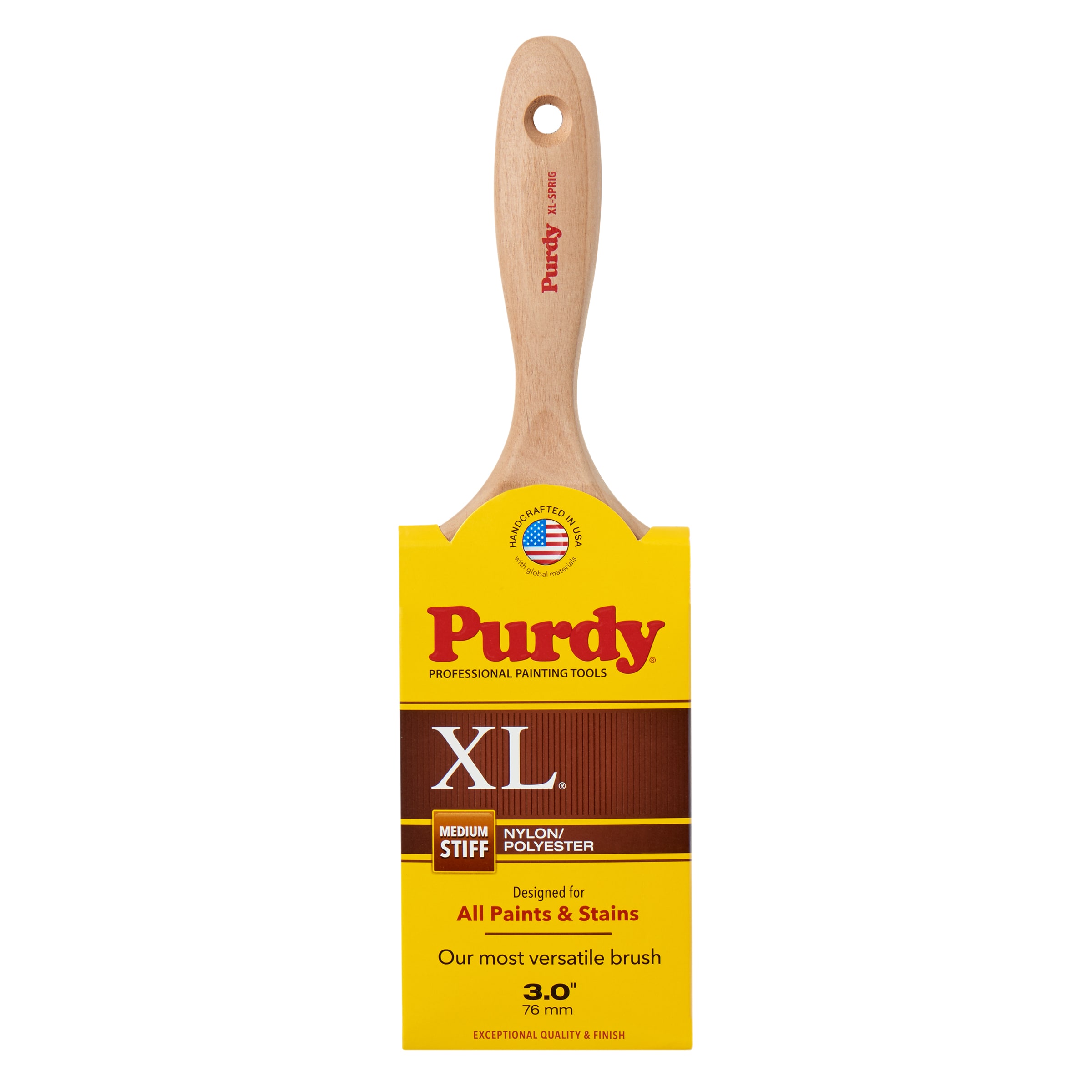 Purdy 144380330 XL 3-in Reusable Nylon - polyester blend Flat General purpose brush