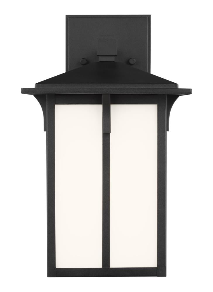 Generation Lighting 8552701EN3-12 Tomek 1 -Light 10.625-in H Black Hardwired Outdoor Wall Light