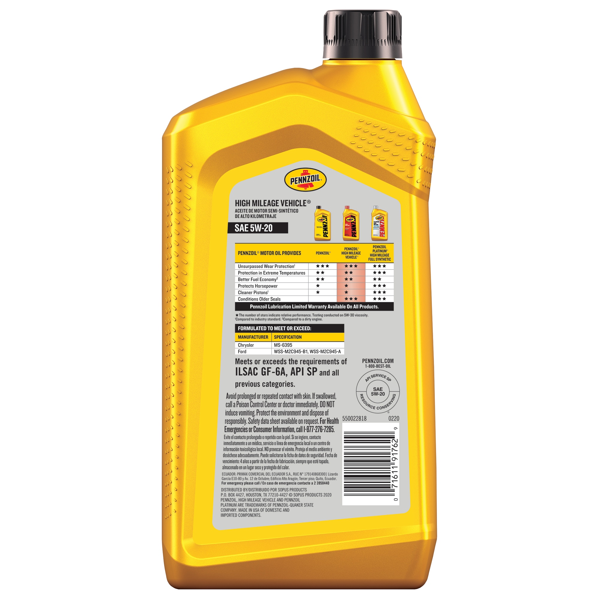 Pennzoil 550022818 Motor-Oil - View #2