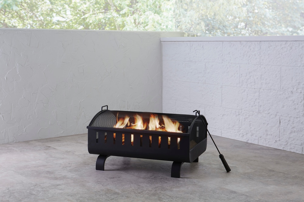 Style Selections WAD2027ES-L 22.5-in W Black Steel Wood-Burning Fire Pit - 1
