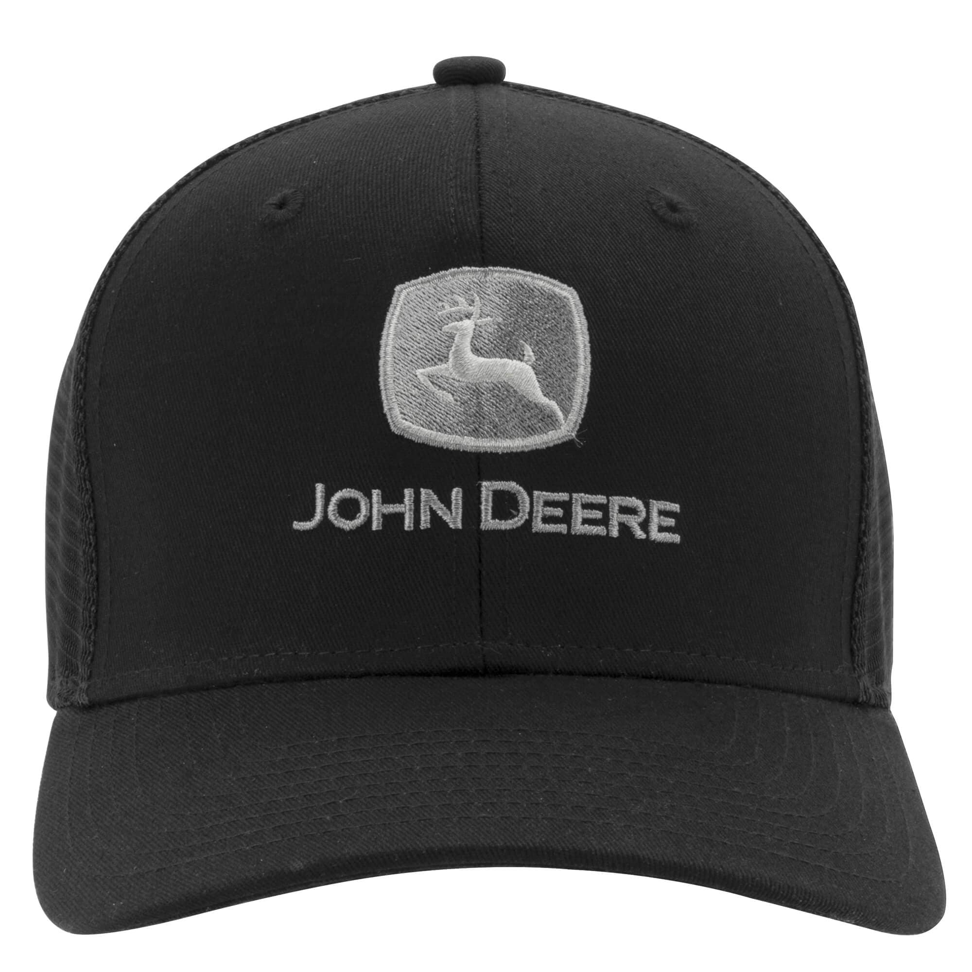 John Deere Men's Black Cotton Baseball Cap at