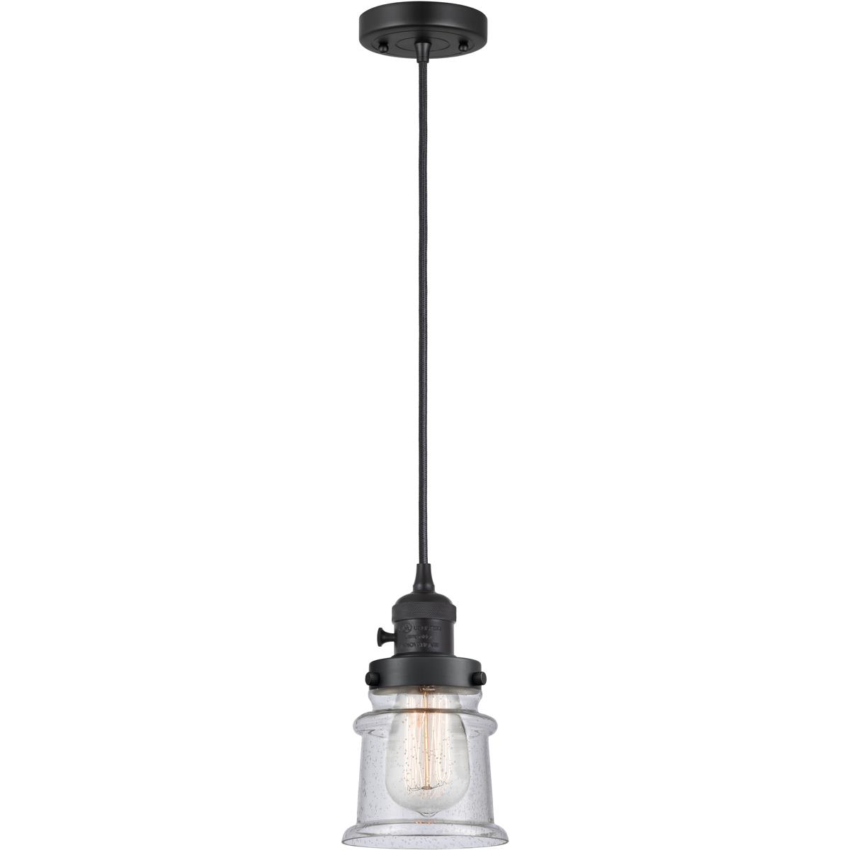 Innovations Lighting 2343786 201CSW-BK-G184S-LED Franklin Restoration Canton Matte Black