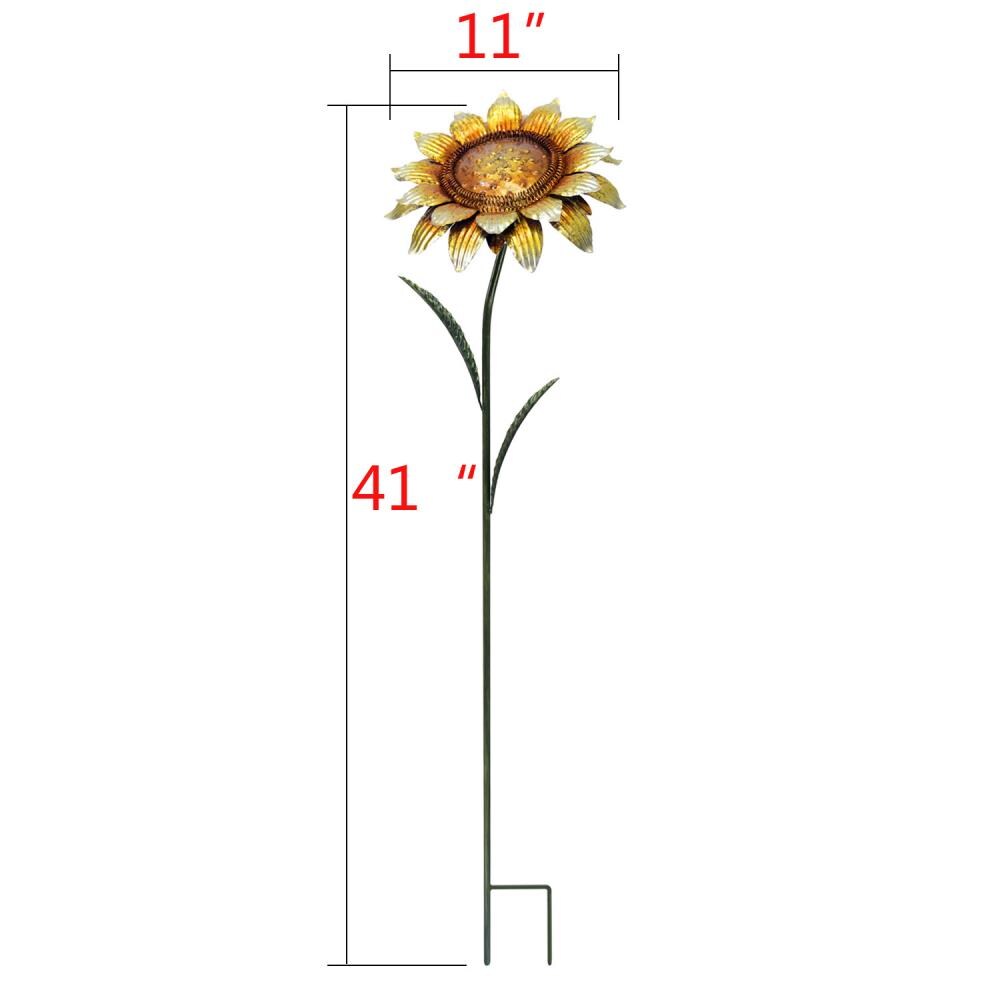 41-in Yellow Metal Flower Stake in the Garden Stakes & Shepherds Hooks ...