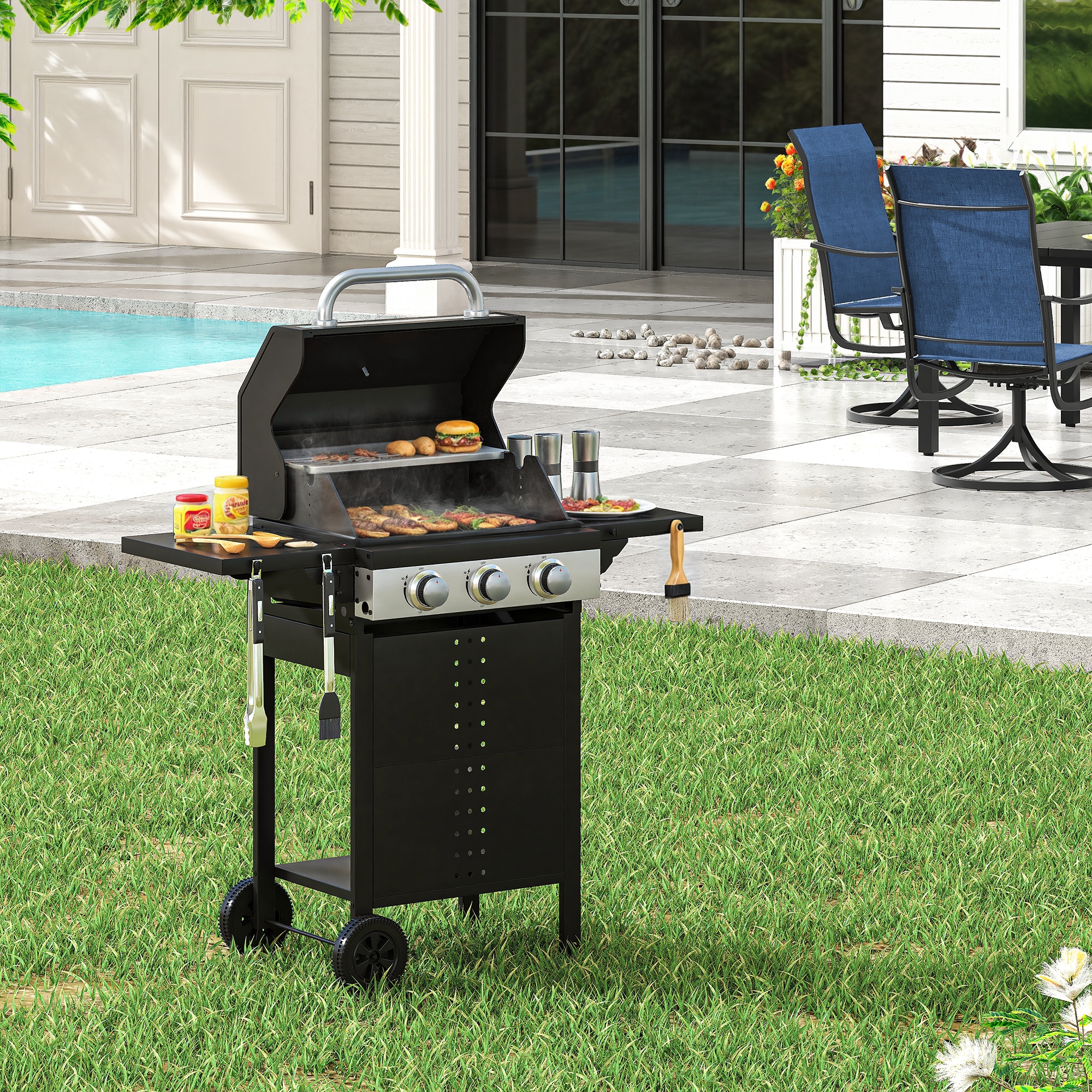 Lycvki CP11 Gas-Grill-Cookgrates-Warmracks - View #10