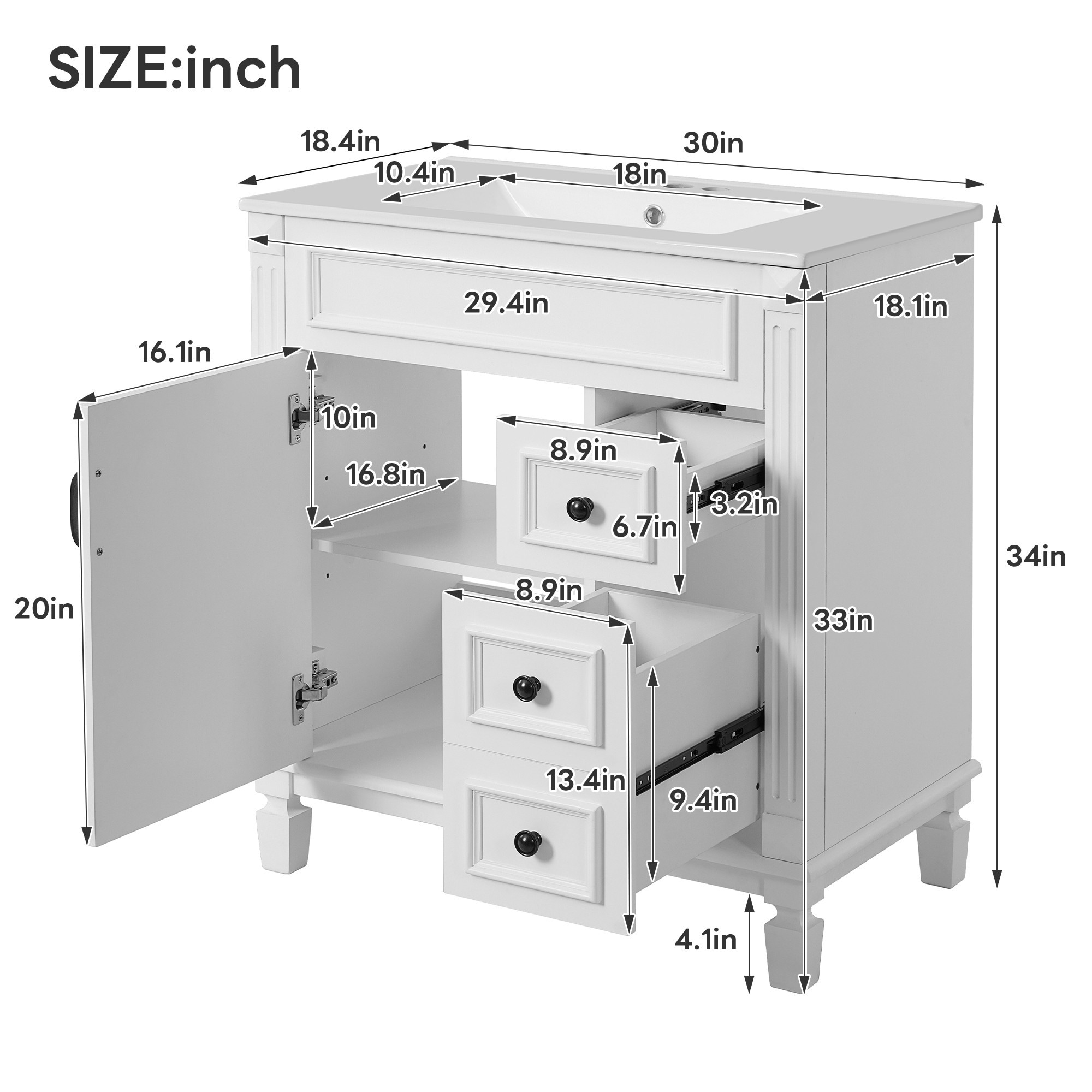 Dexmalle N710P323323K Bath-Vanity-Combo - View #4