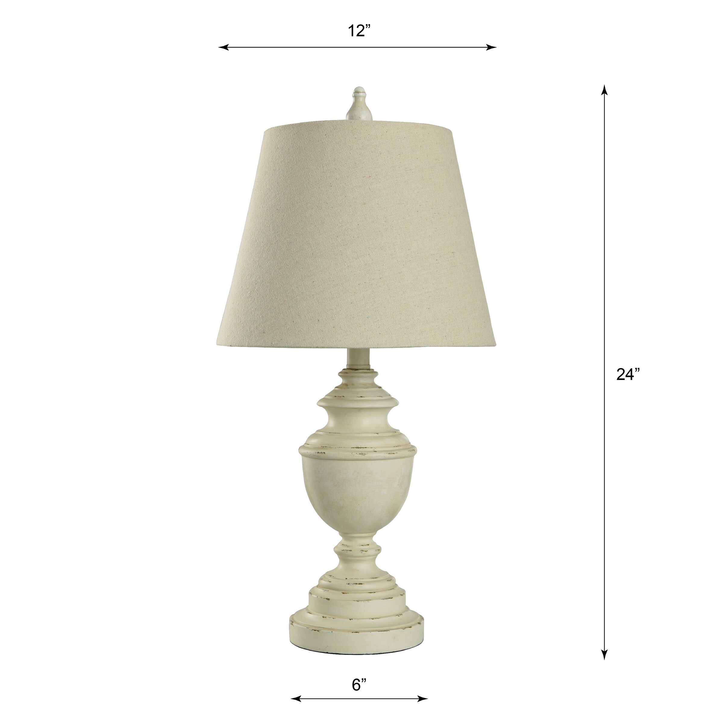 small cream table lamp