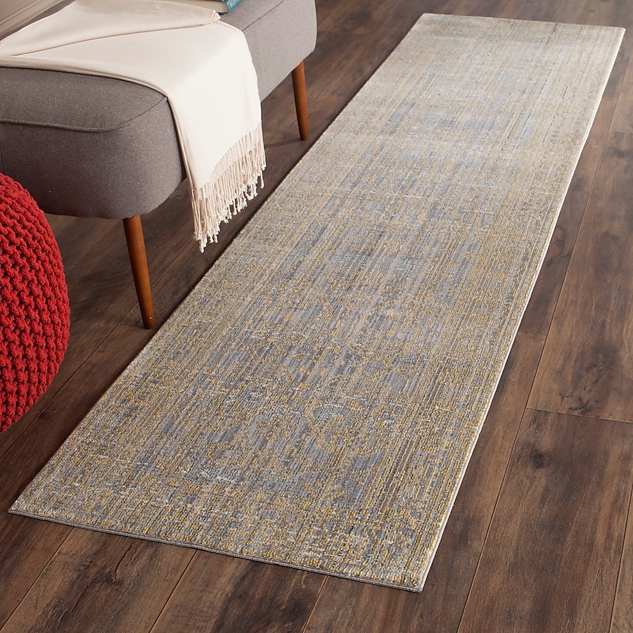 Safavieh Valencia Samara 2 x 12 Gray/Gold Indoor Distressed/Overdyed Vintage Runner Safavieh Valencia Samara 2 x 12 Gray/Gold Indoor Distressed/Overdyed Vintage Runner