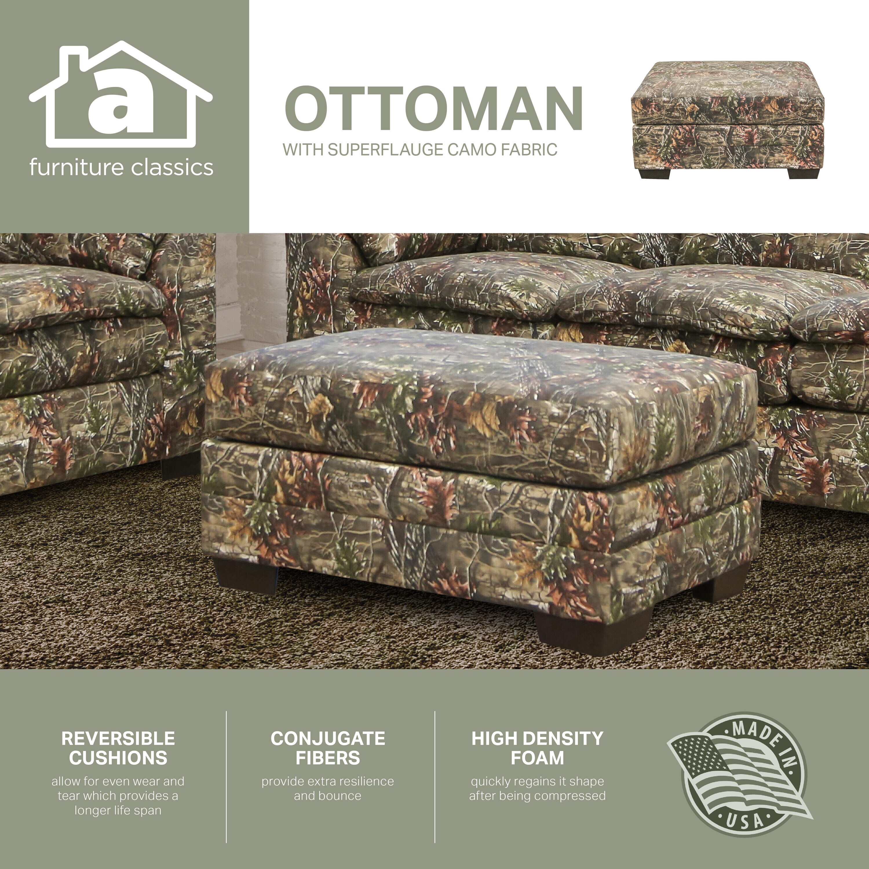 A Furniture Classics 8-080-A86V1 Indoor-Ottomans - View #2