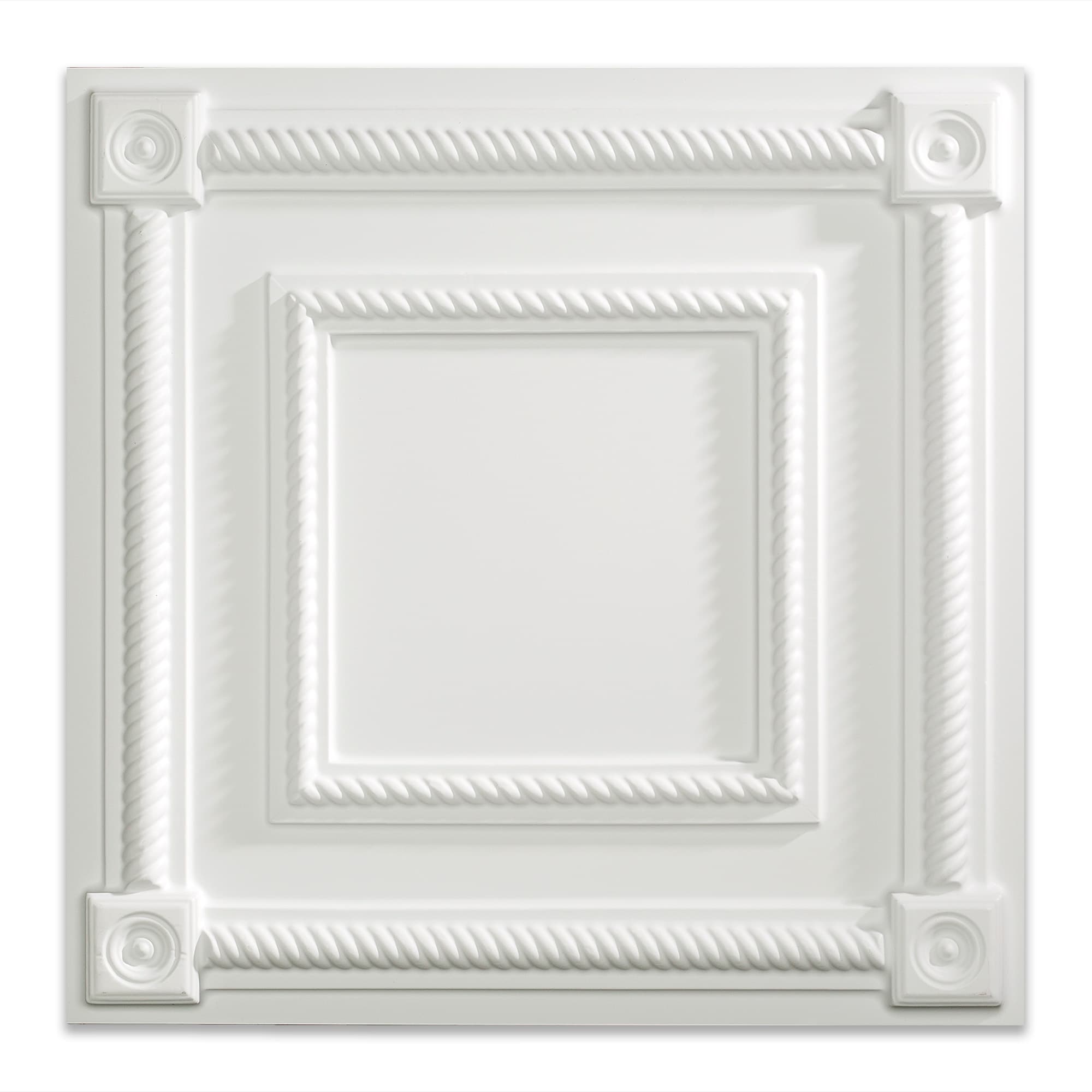 Matte White 24'' x 24'' Decorative Vinyl Ceiling Tiles