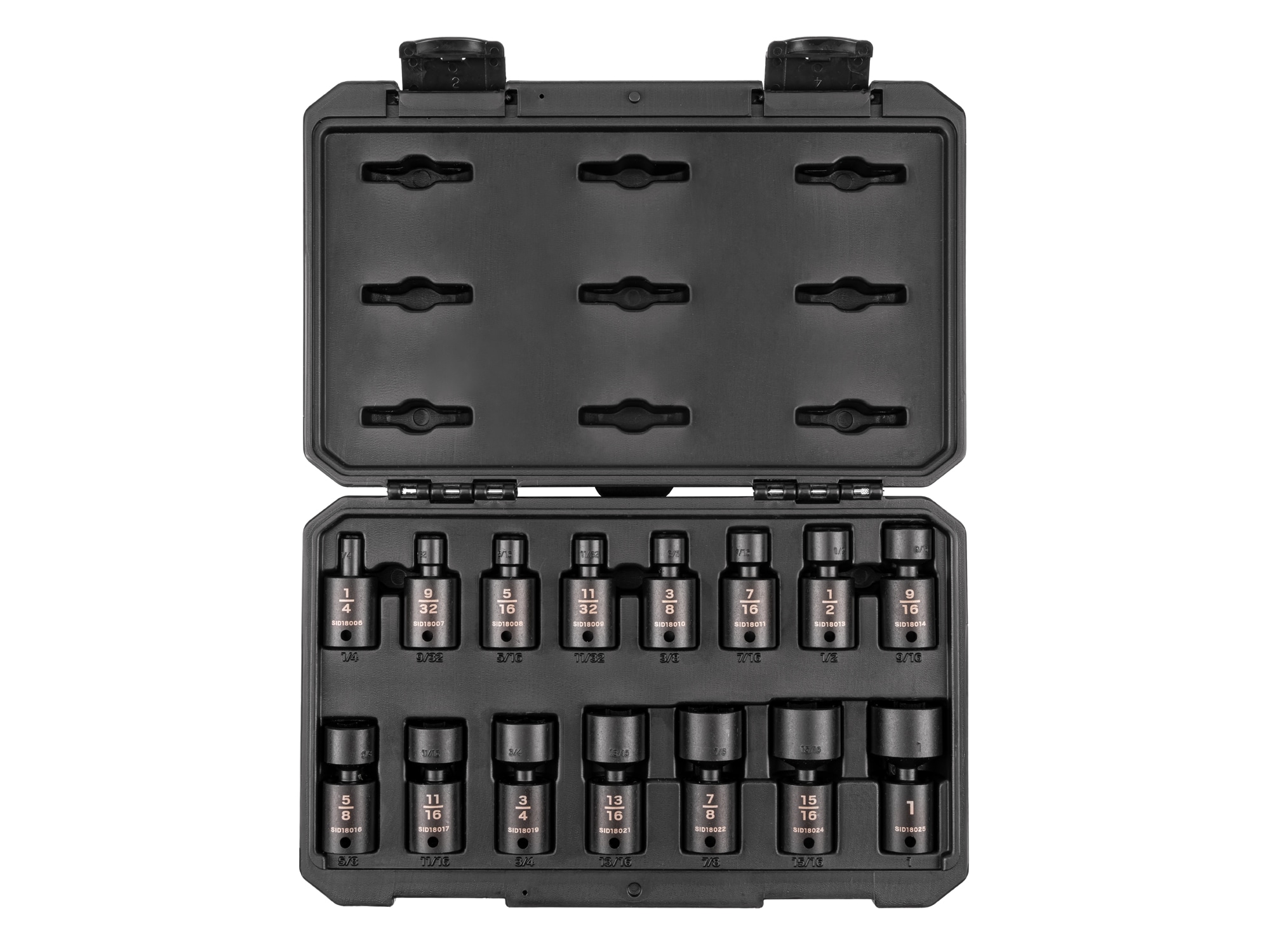 TEKTON SID97301 15 -Piece Standard (SAE) 3/8-in Drive Set 6-point Impact Socket Set