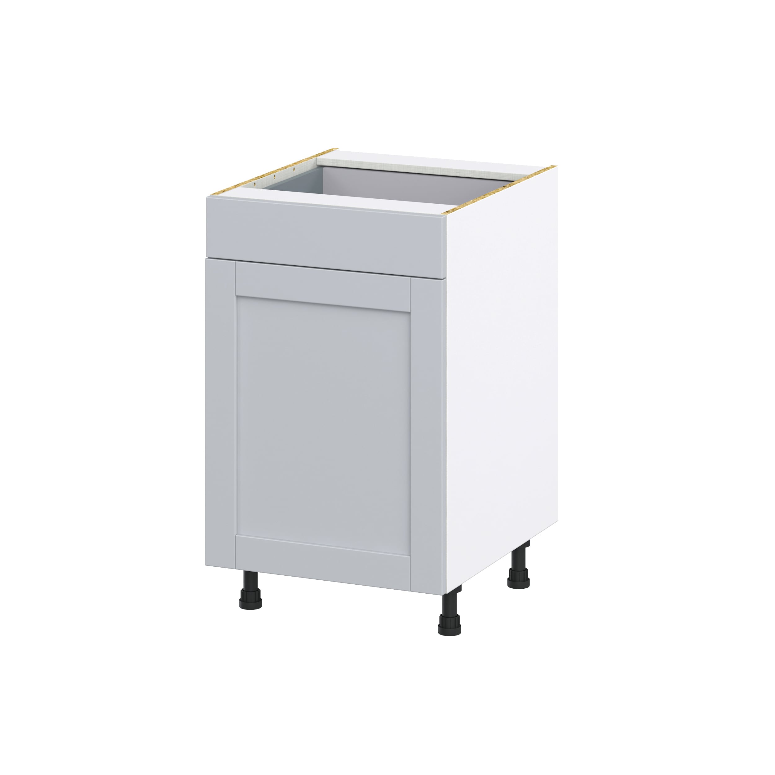 Hugo&Borg DSB21(L/R)-CH Charlesberg 21-in W x 34.5-in H x 24-in D Light Gray Base Fully assembled Cabinet (Recessed Panel Shaker)