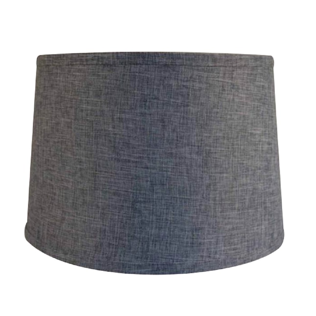Light Gray Fabric Drum Lamp Shade, Dark Grey Linen Light Shade