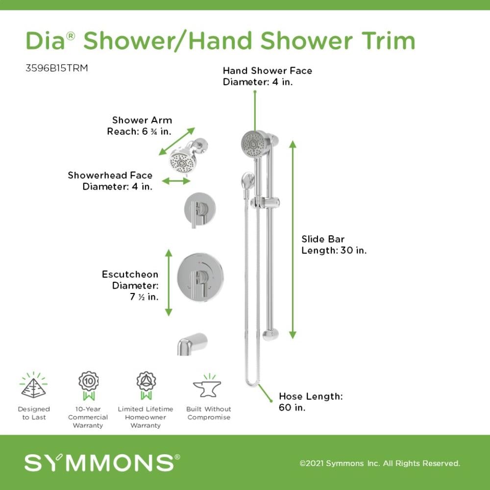 Symmons 3596B15TRM Tub-Shower-Faucets - View #2