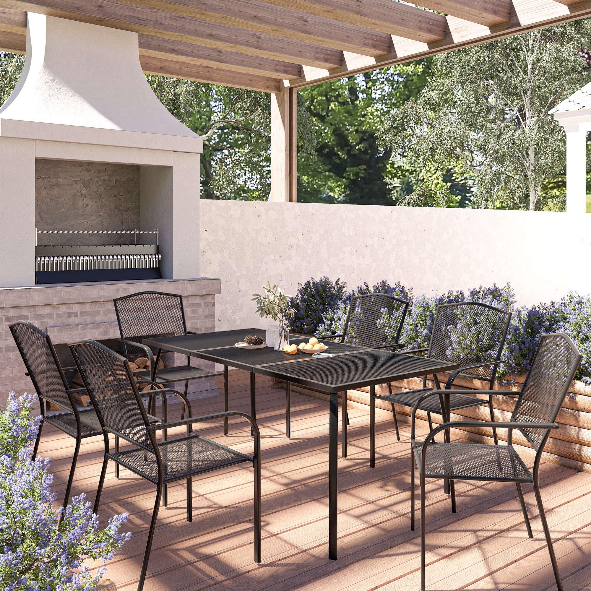 Clihome CL-07SL6C1TBL Patio-Dining-Sets - View #2