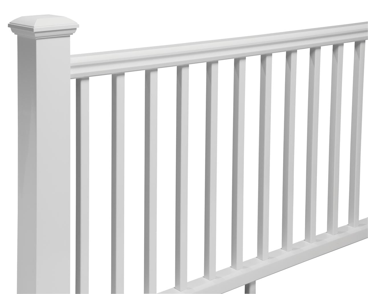 TimberTech RadianceRail Express Smart Set 6-Feet x 36-Inches White Composite Deck Stair Rail Kit