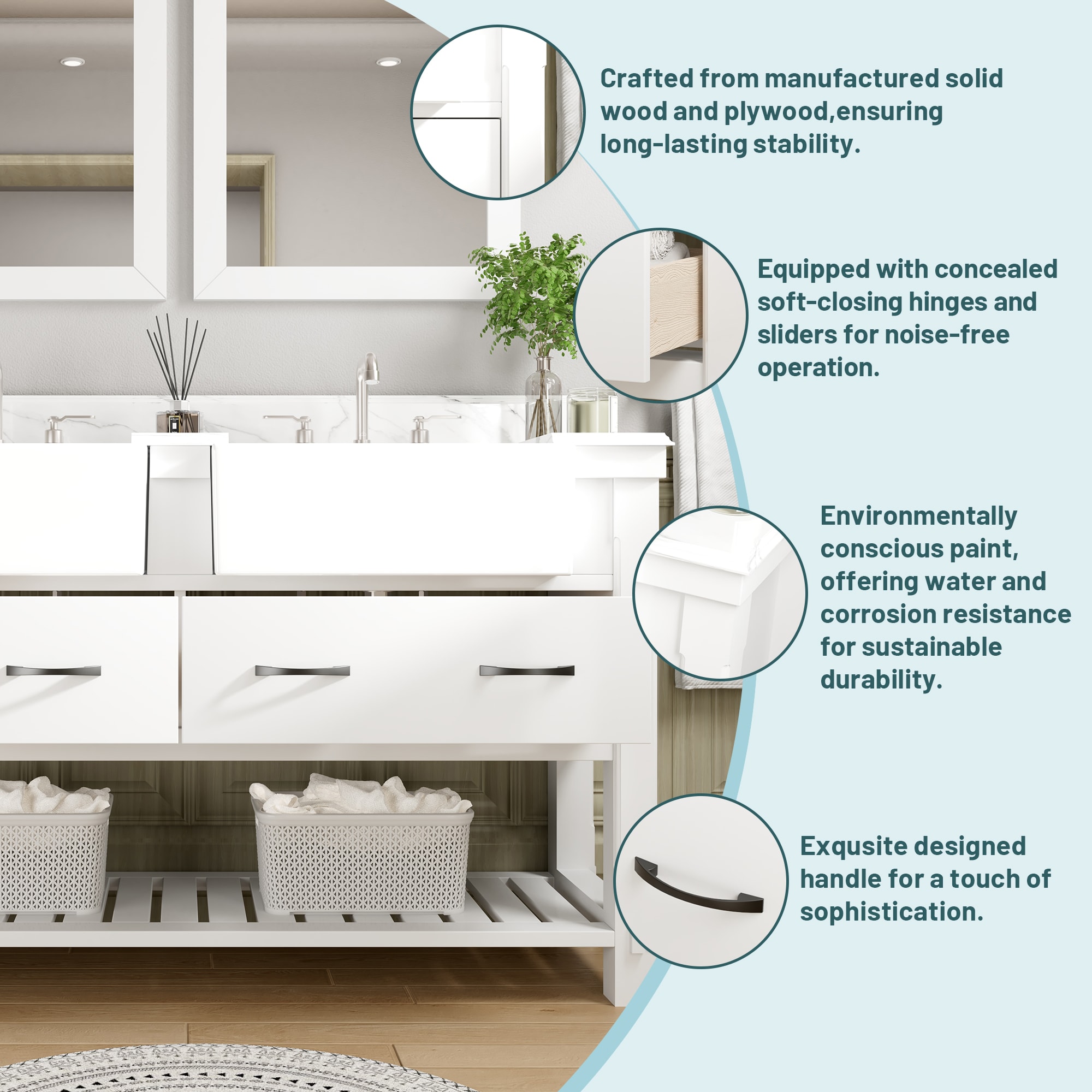CASAINC MS-20036-CAB-WH Bath-Vanity-Combo - View #7