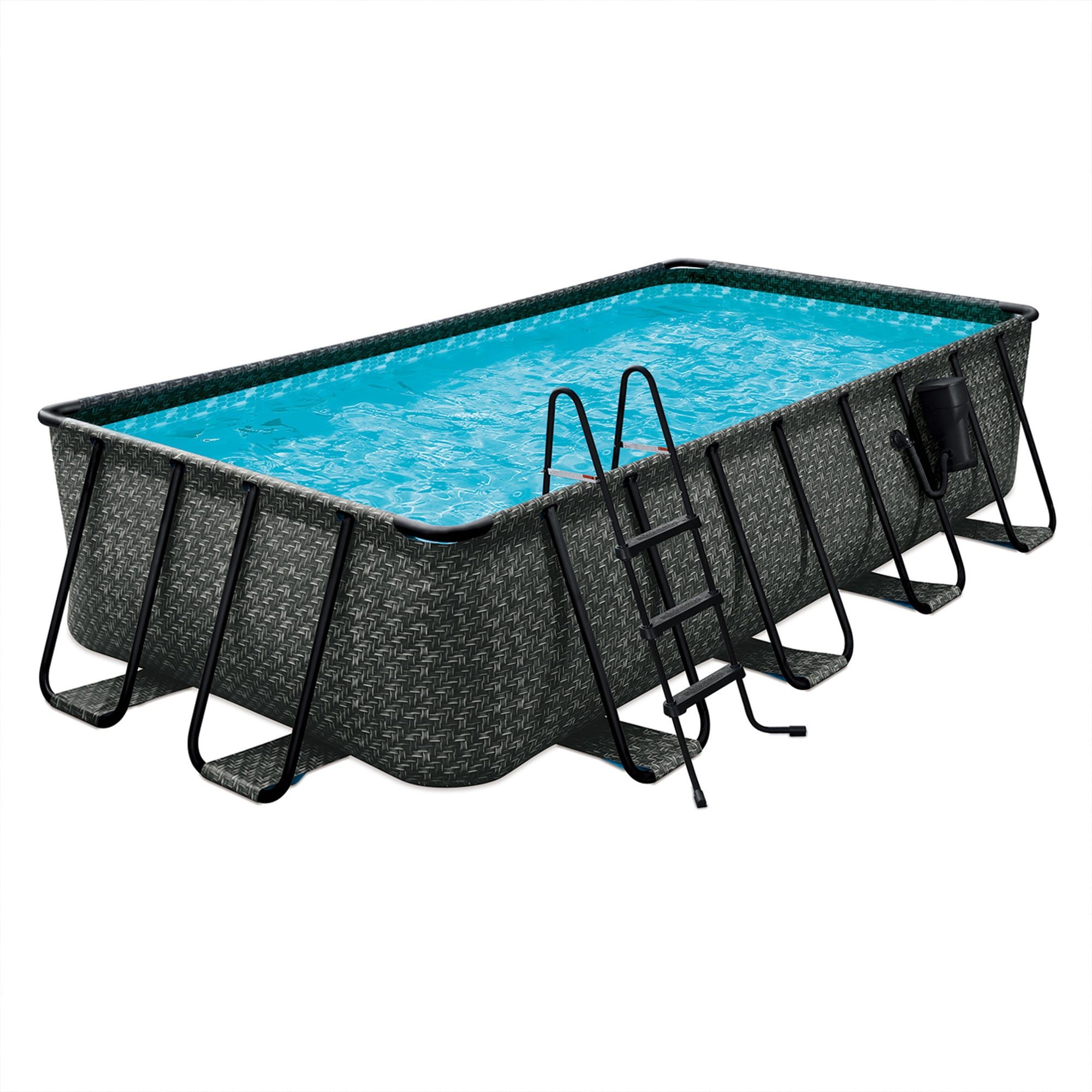 Funsicle 308897 16ft x 8ft x 42 Inch Oasis Rectangle Outdoor Above Ground Swimming Pool