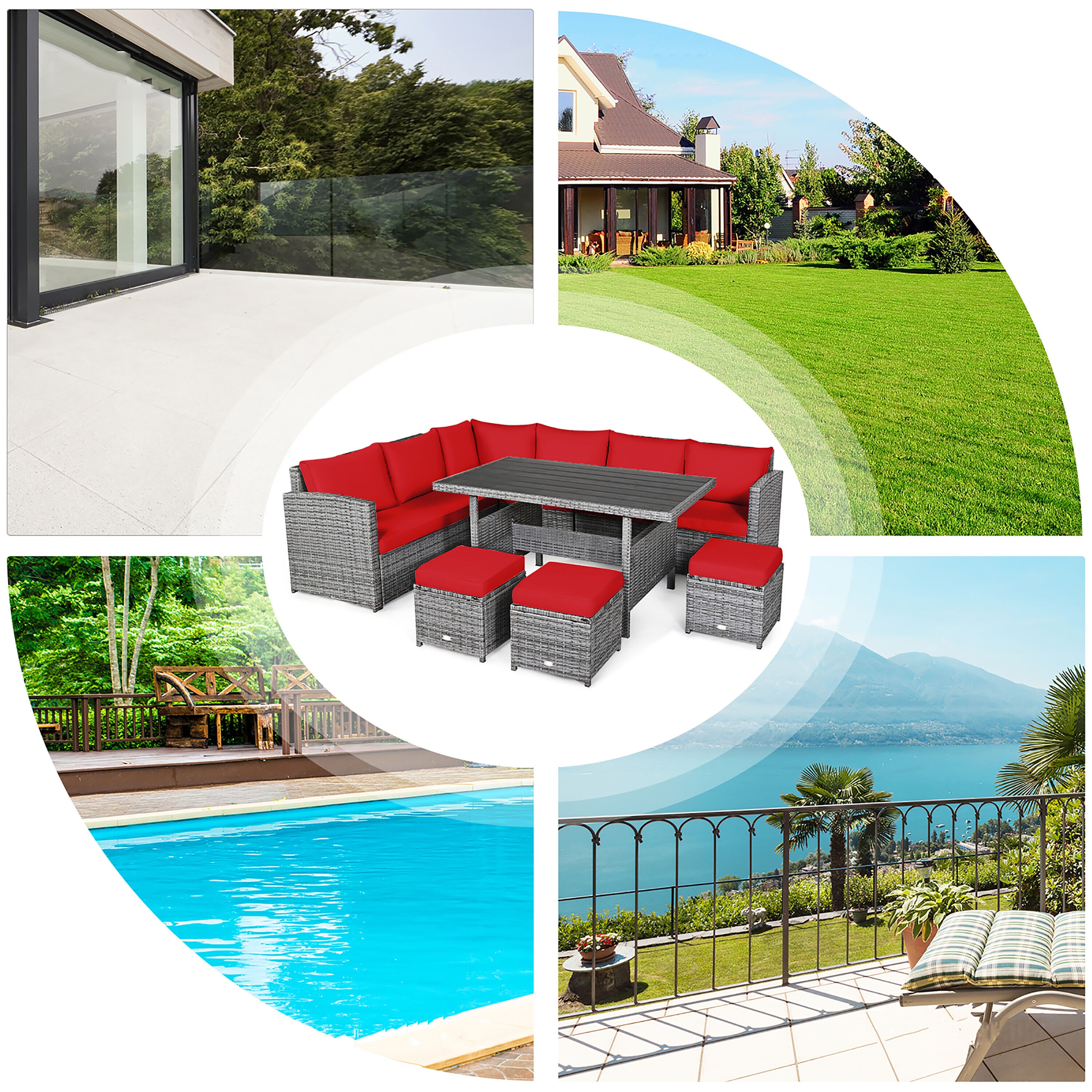 Costway HW67190RE+ Patio-Conversation-Sets - View #5