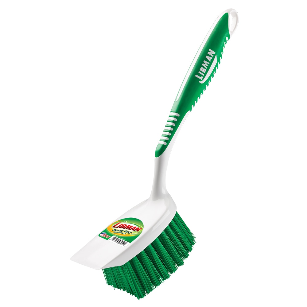 Libman Green Dish Brush - Heavy-Duty Poly Fiber Bristles - Rubber Grip -  Dishwasher Safe - Eco-Friendly - Kitchen Brush in the Kitchen Brushes  department at