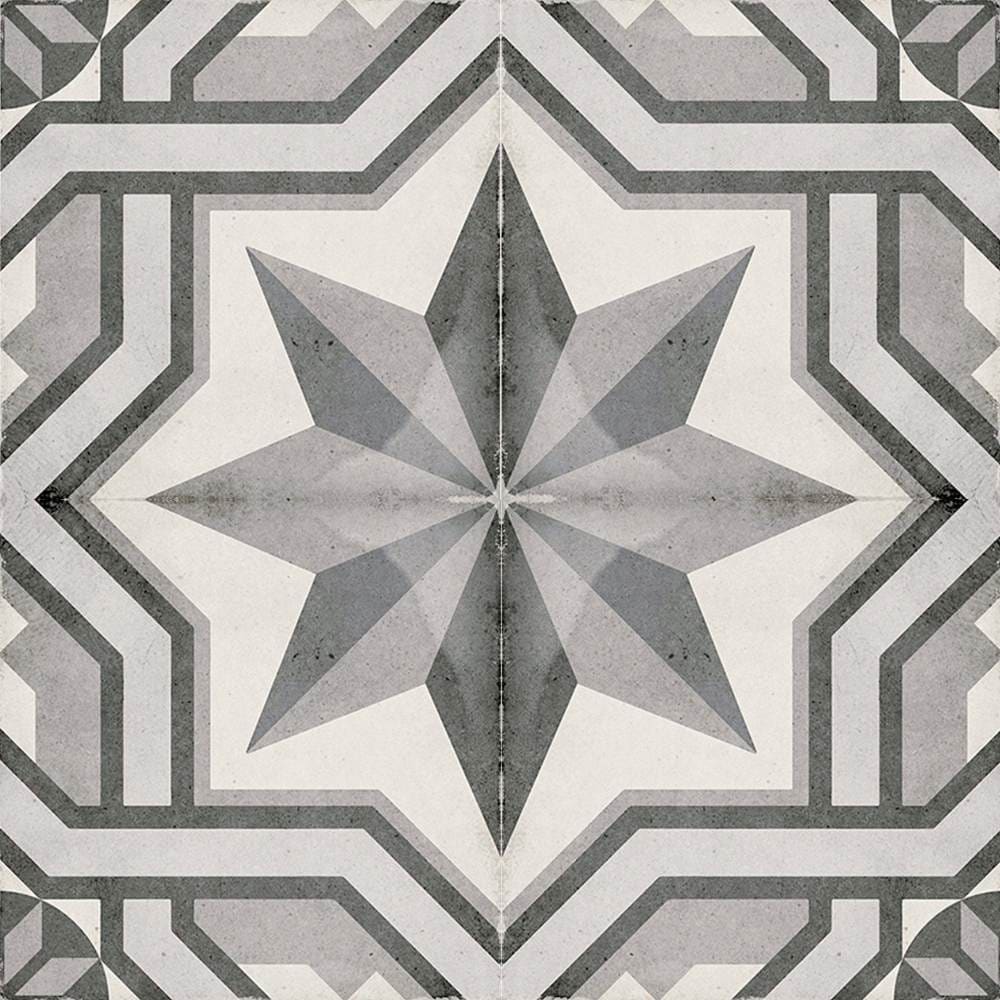 The Tile Life Sample - Seville Art Cinema Gray 8-in x 8-in Matte Porcelain Patterned Floor and Wall Tile