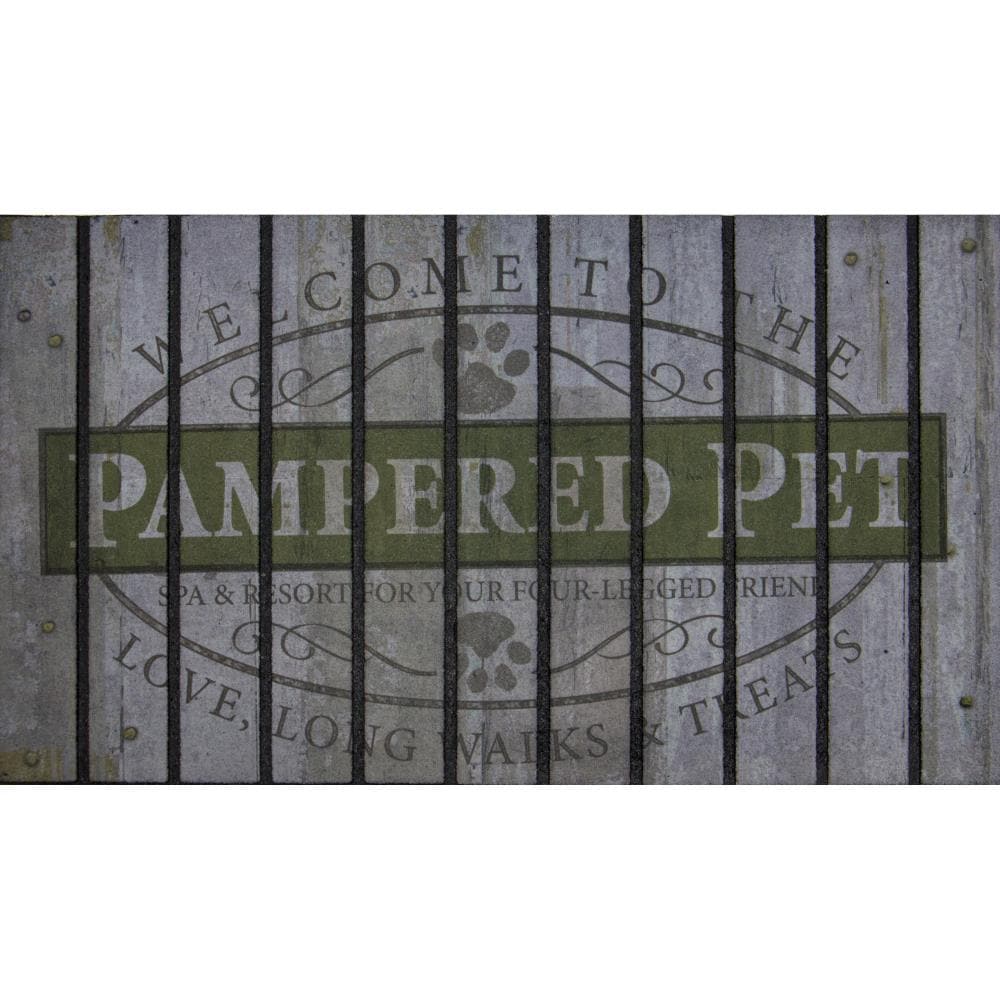 Apache Mills, Inc. 60-730-2699-01800030 2-ft x 3-ft Green Polyester Rectangular Outdoor Door Mat