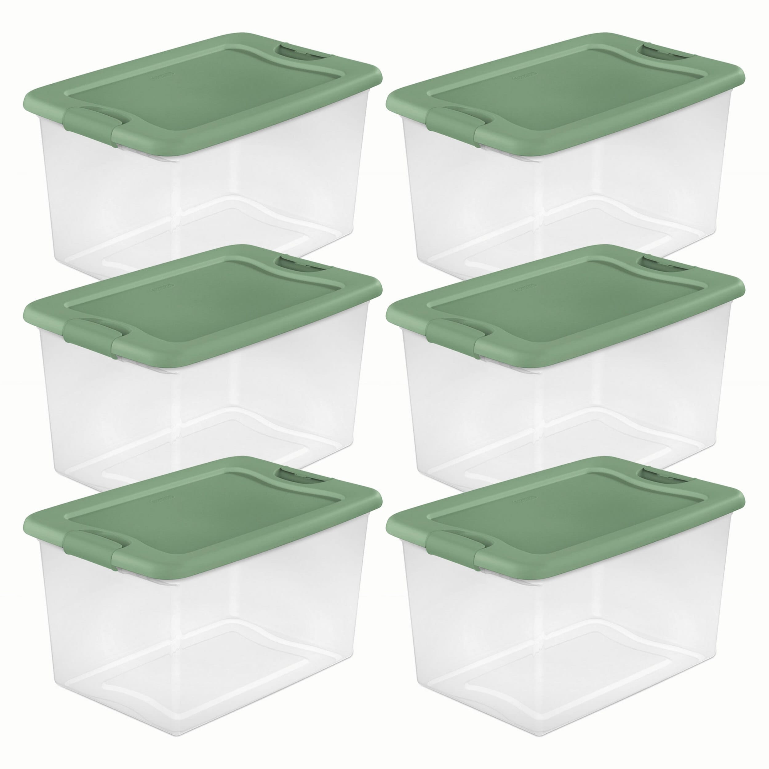 6 Sterilite Plastic outlet me stackable Tote