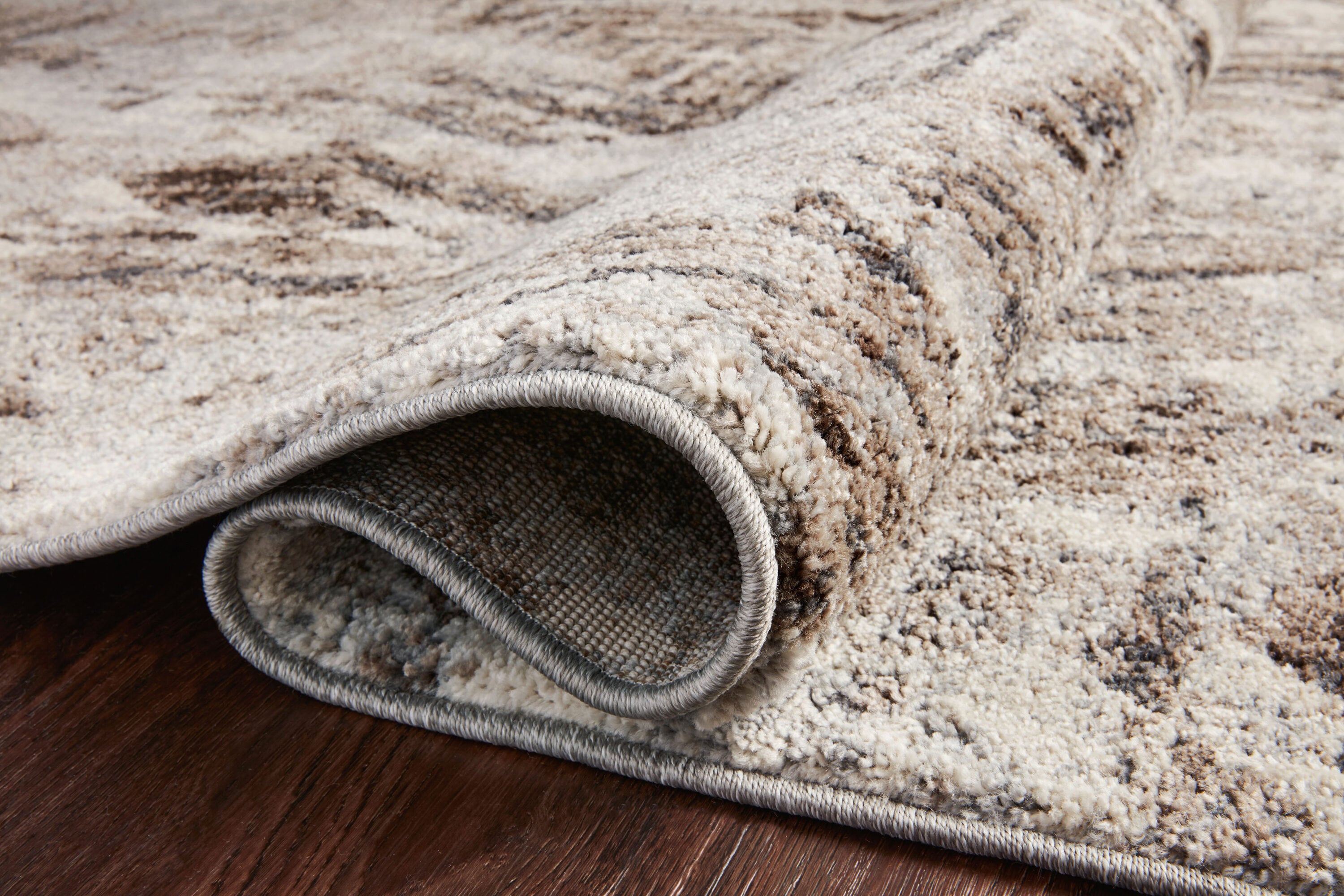 Austen Abstract Natural Mocha Synthetic Area Rug 11'-2" x 15'