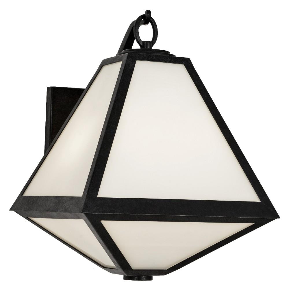 Crystorama GLA-9722-OP-BC Glacier 2 -Light 16.75-in H Matte Black Hardwired Outdoor Wall Light