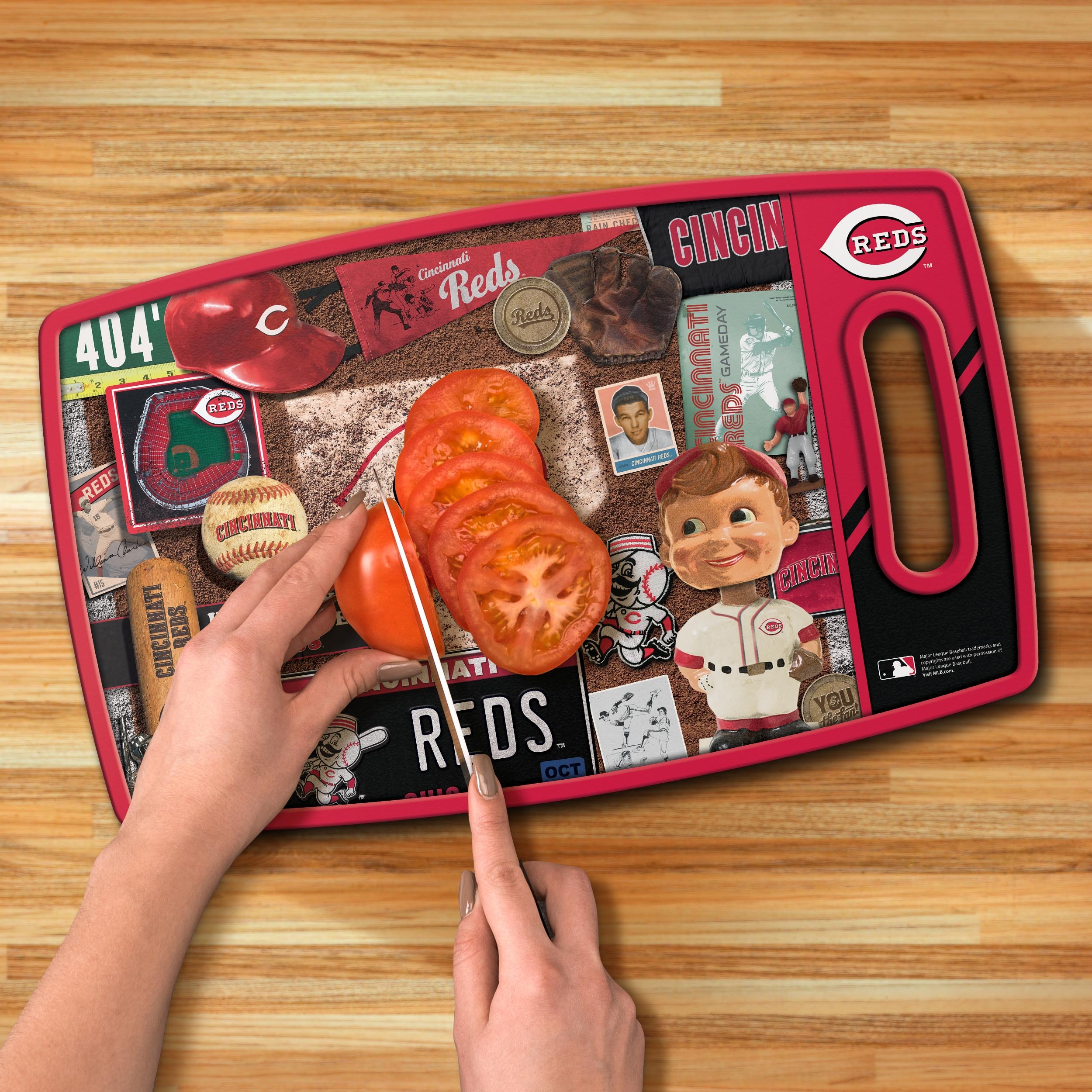 Cincinnati Reds Home Plate Cutting Boards, Multiple Sizes