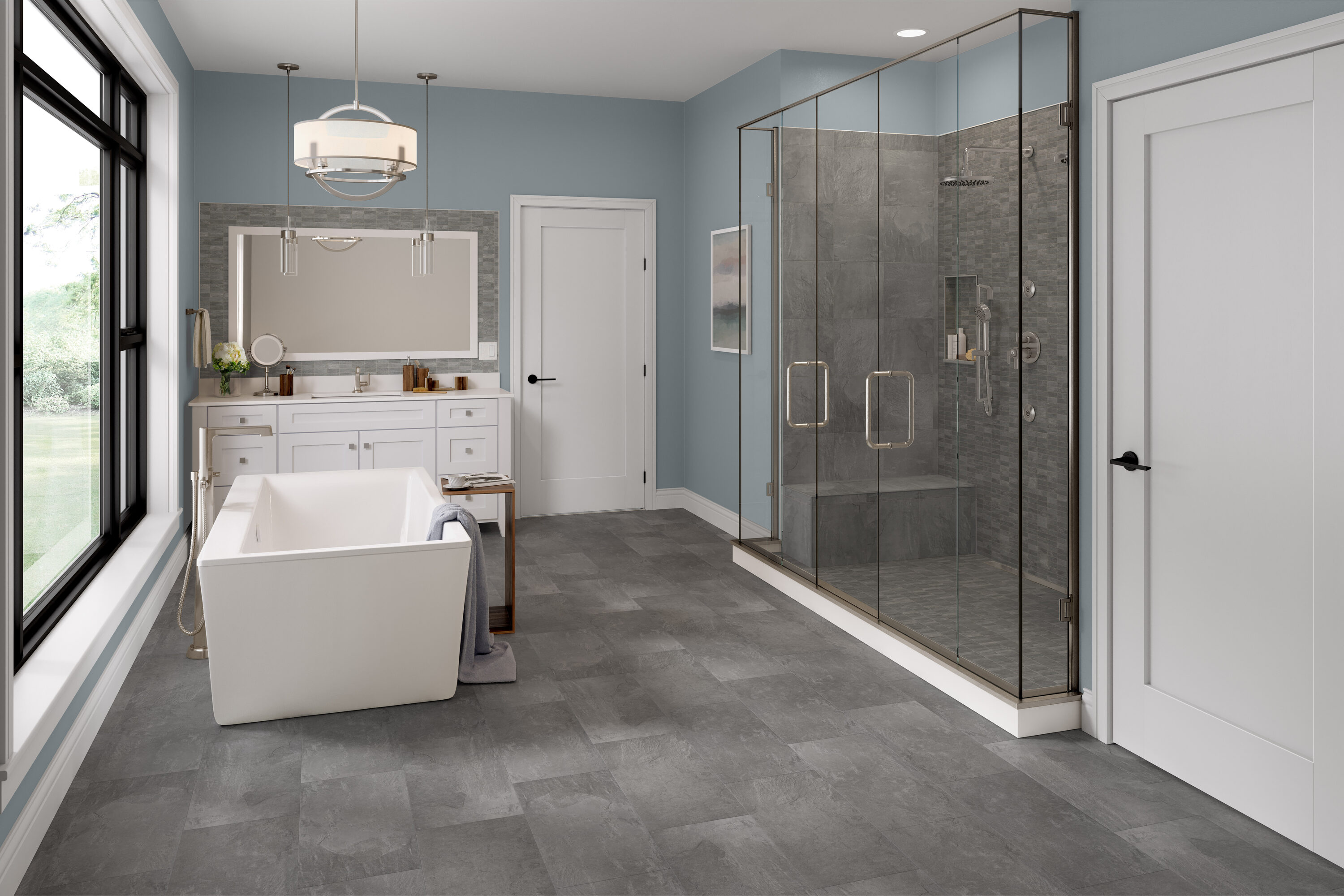 Emser Brava Silver 12-in x 24-in Matte Porcelain Stone Look Tile (13. ...