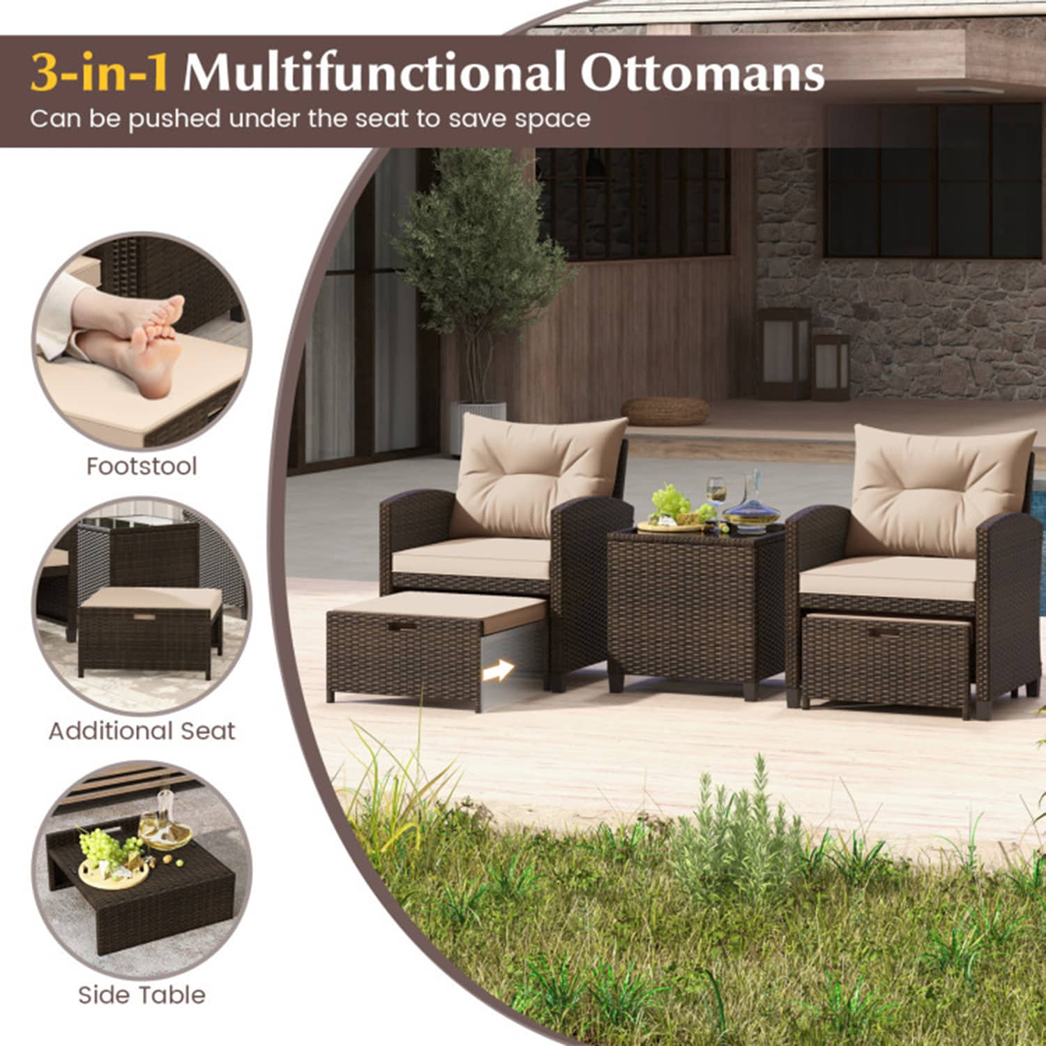 Mondawe MD-KS95AAZ Patio-Conversation-Sets - View #4