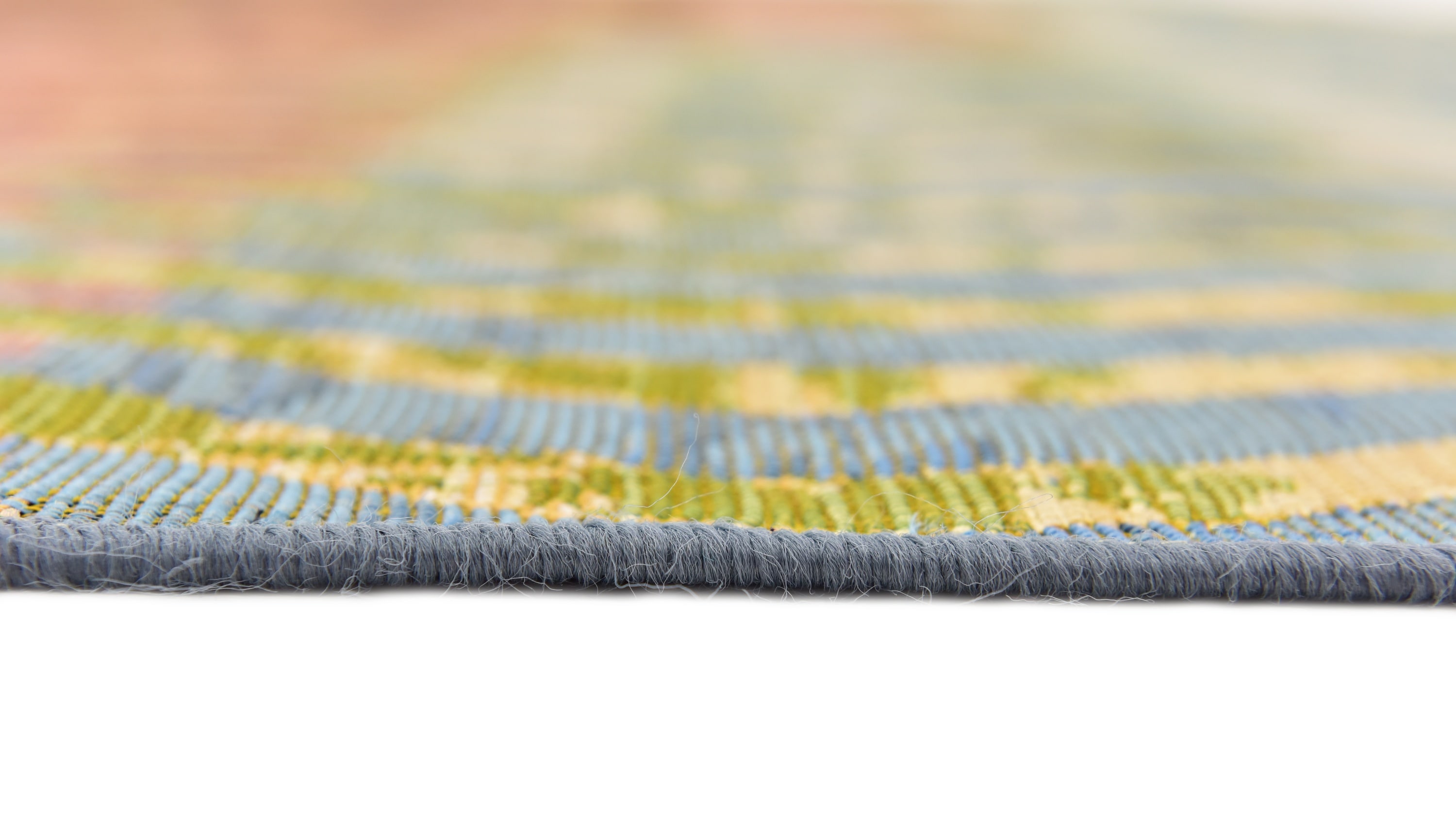 Vibrant Multi-Stripe 10' x 12' Outdoor Synthetic Area Rug