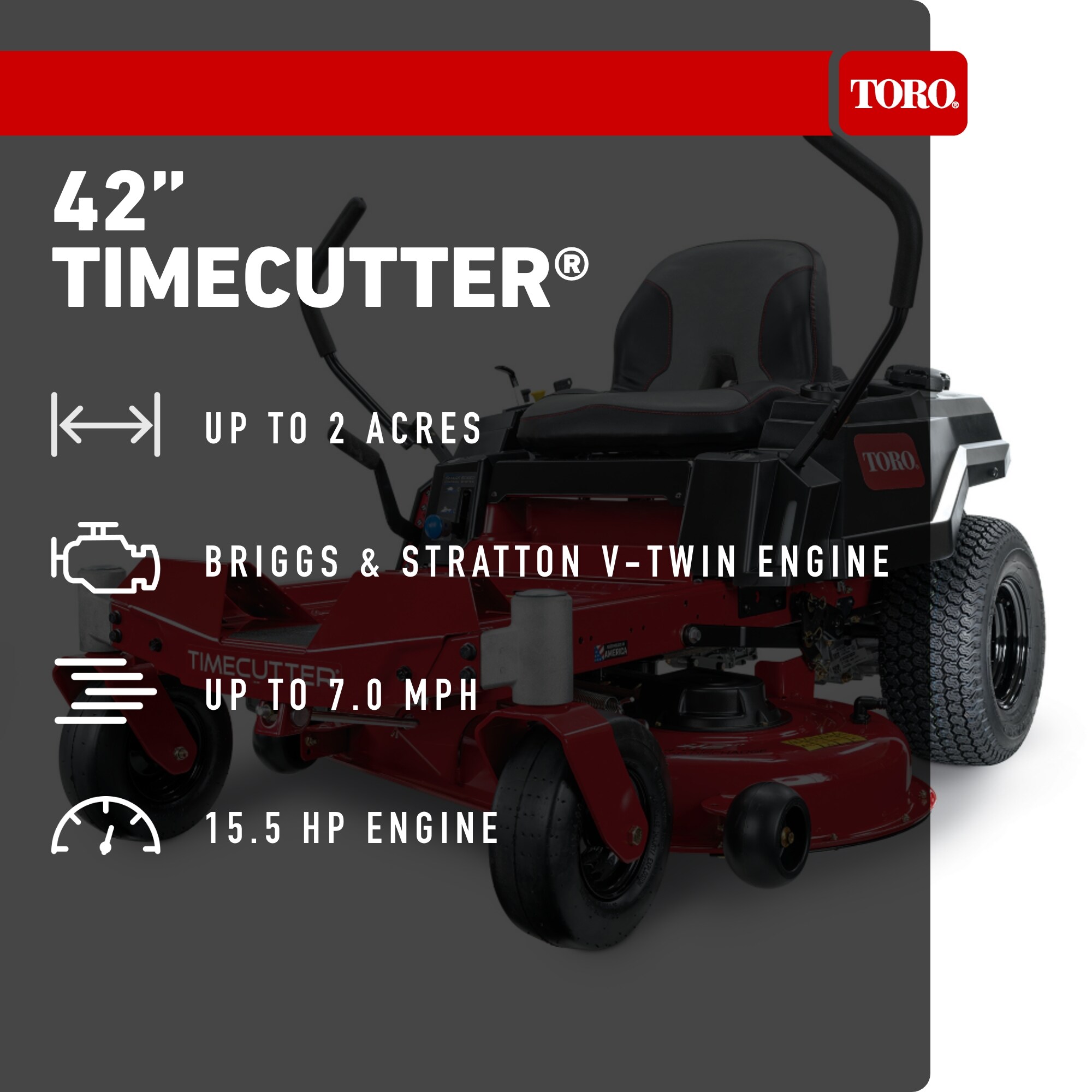 Toro TimeCutter 42-in 15.5-HP Gas Zero-turn Riding Lawn Mower