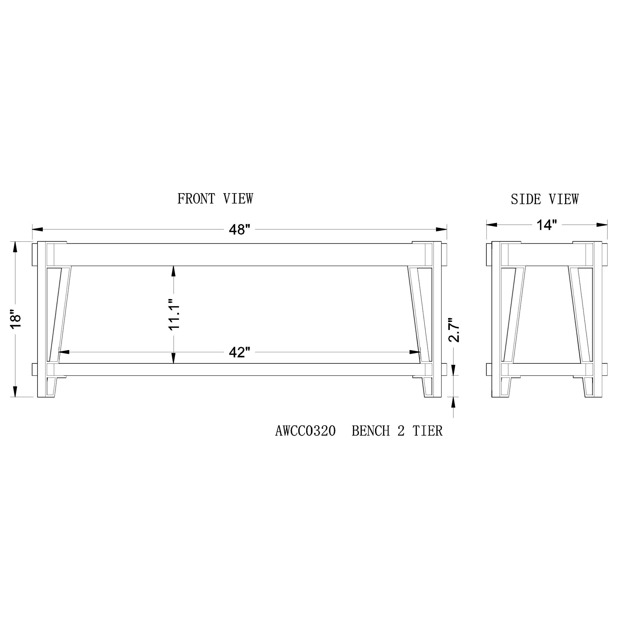 Alaterre Furniture Ryegate Natural 6-Hook Coat Rack in the Coat Racks ...