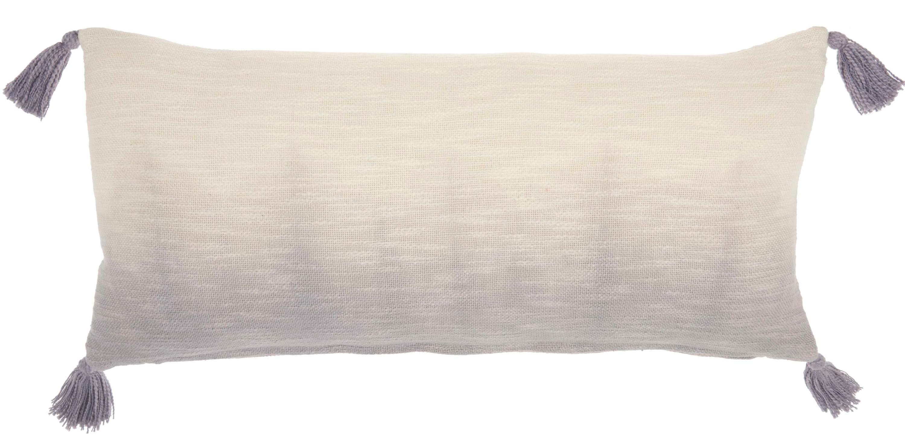 Mina Victory 798019074876 Lifestyles 14-in x 30-in Gray Rectangular Indoor Decorative Pillow