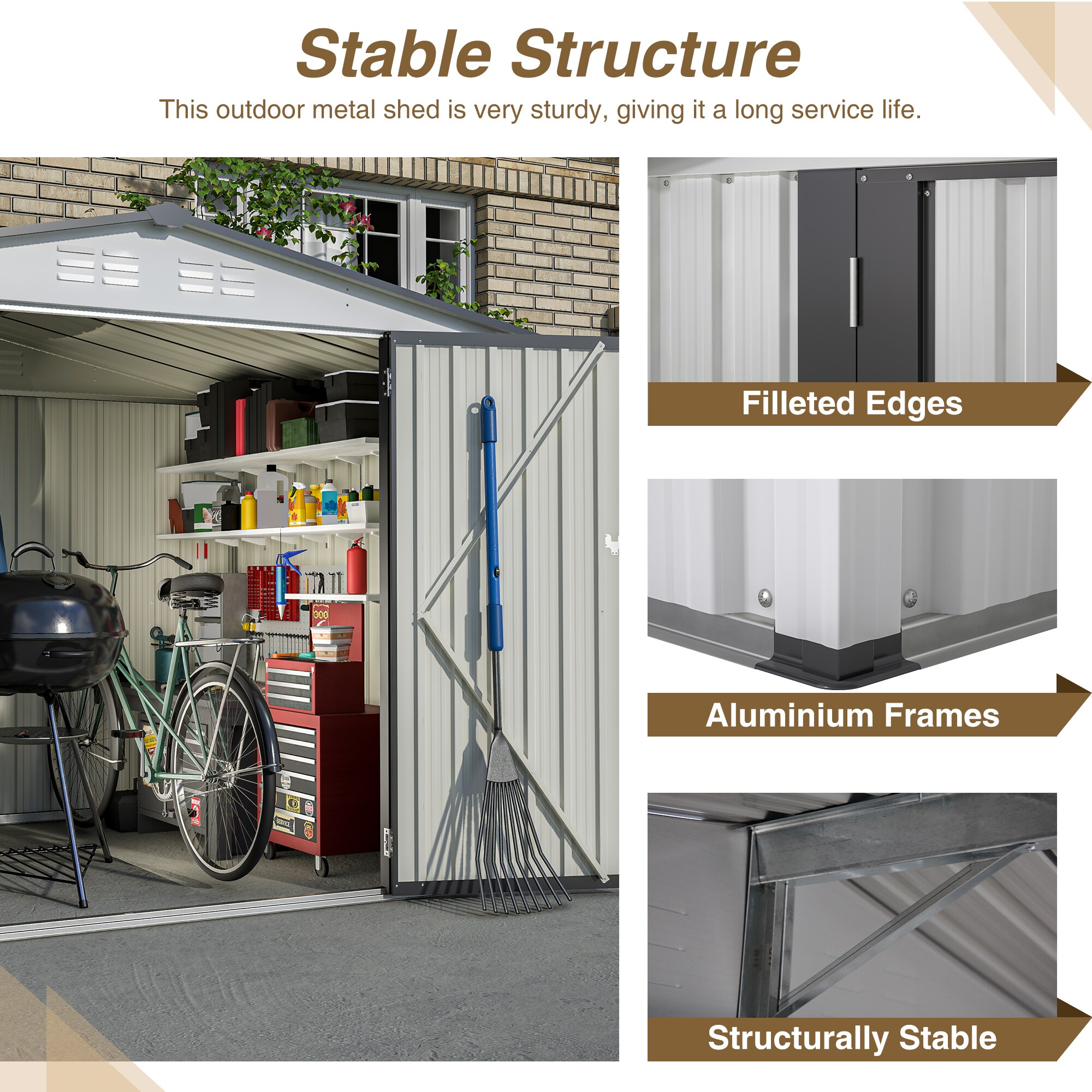 Xspracer ML-TH543WP Metal-Storage-Buildings-Sheds - View #4