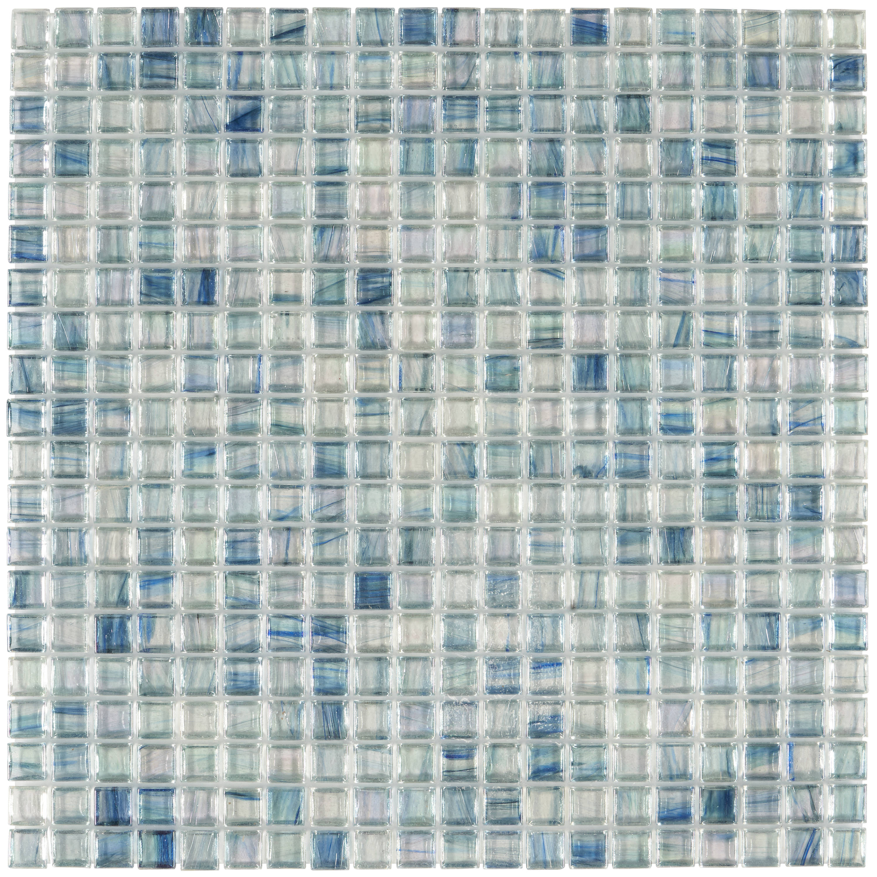 Artmore Tile EXT3RD104227 Sample - Zephyr Fog 3-in x 6-in Polished Glass Patterned Floor and Wall Tile