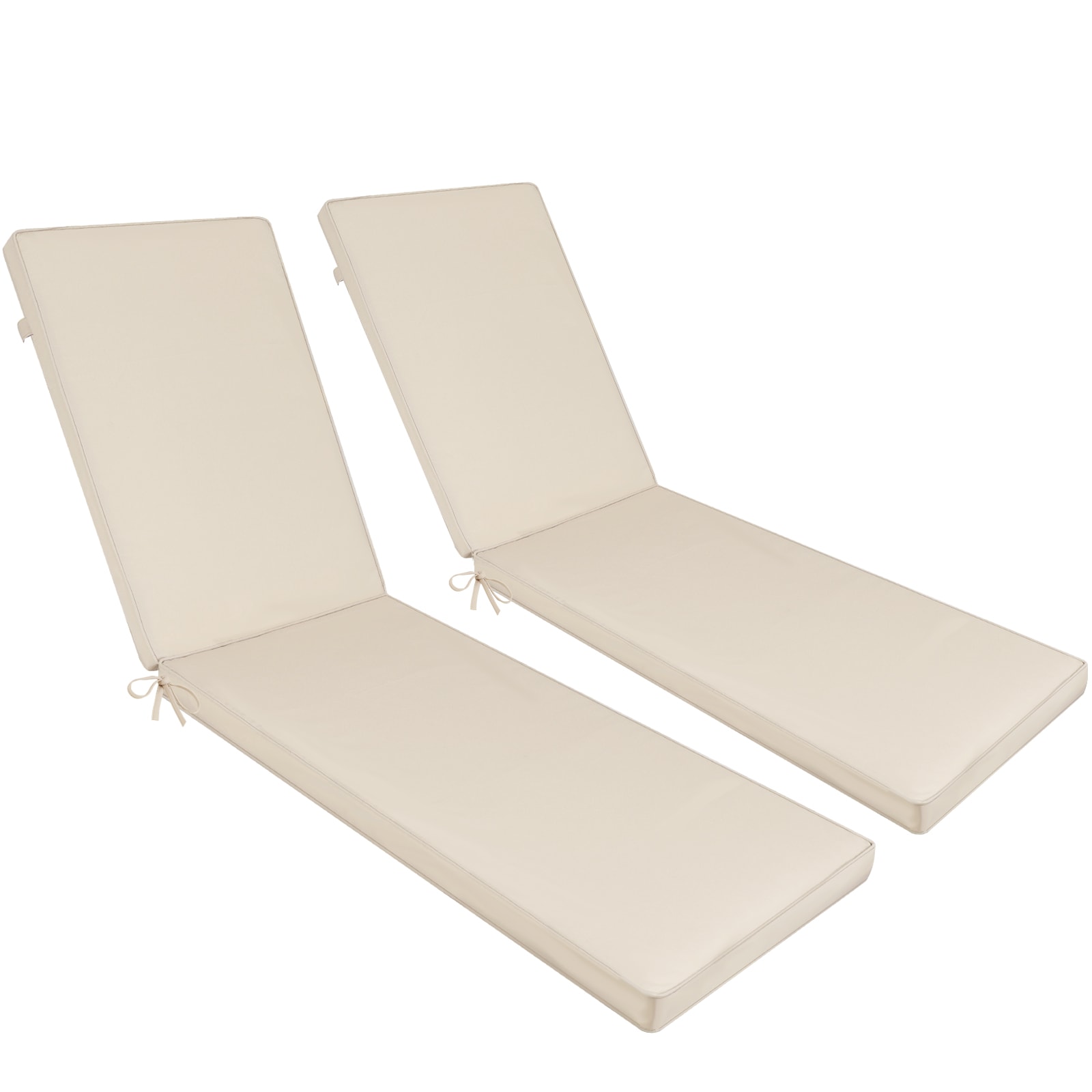 Damerin PFC30 Patio Furniture Cushions 42.9-in x 22.05-in 2 -Piece Beige Patio chaise lounge chair cushion