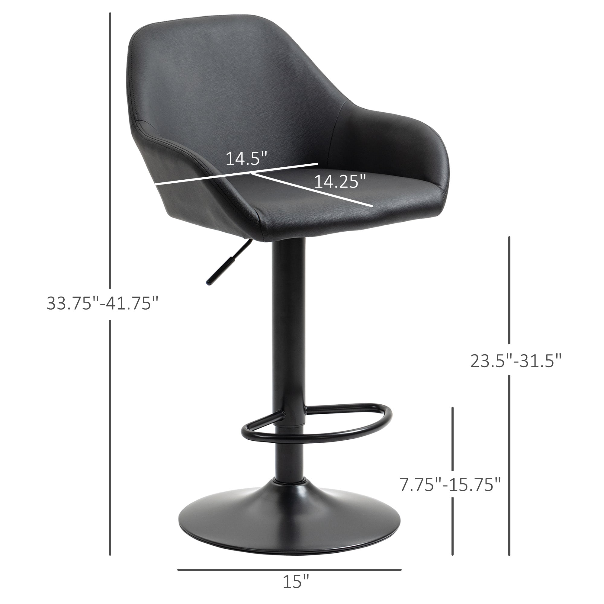 HomCom 835-733V00BK stools - View #3