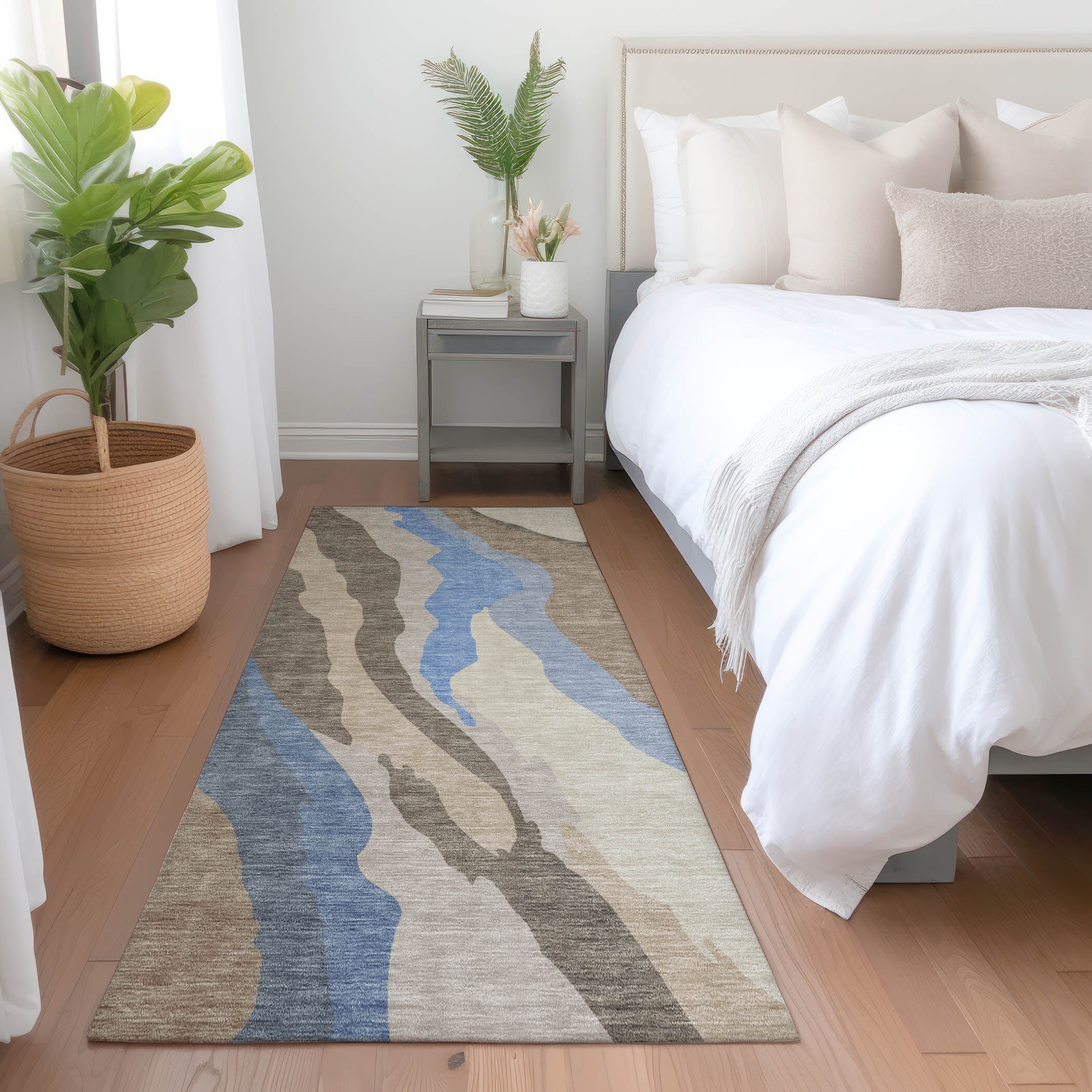 Addison Rugs ACN1047TP2X8 Chantille ACN1047TP 2 x 7 (ft) Polyester Taupe Rectangular Indoor/Outdoor Geometric Machine washable Runner rug