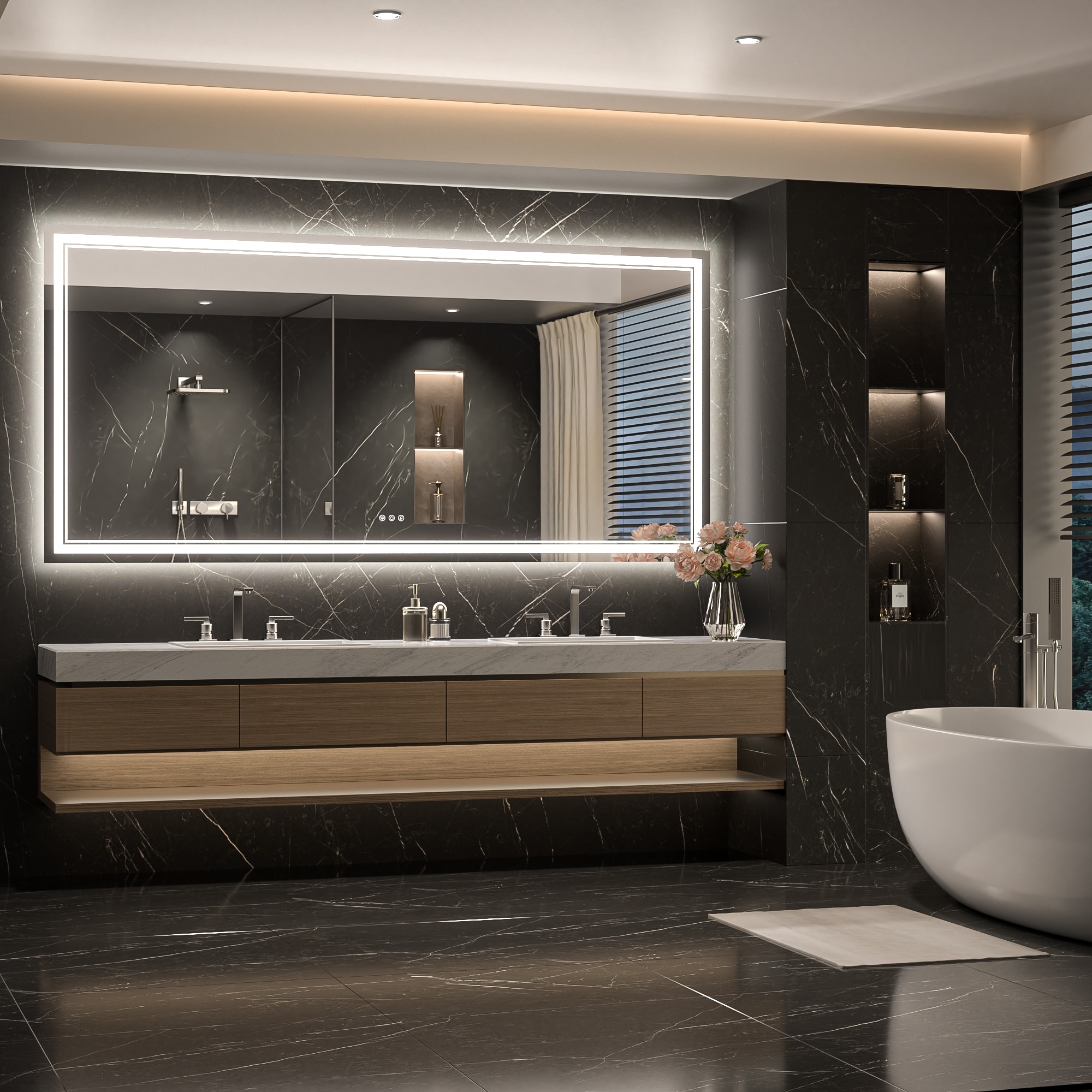 TETOTE LSC-TE-8440-B64 Framed-Bath-Mirrors - View #2